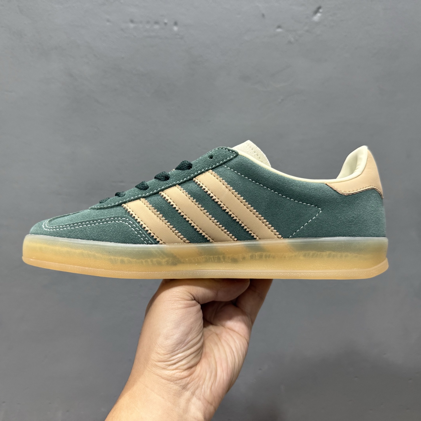 adidas originals Gazelle Indoor 棕绿 JH5402