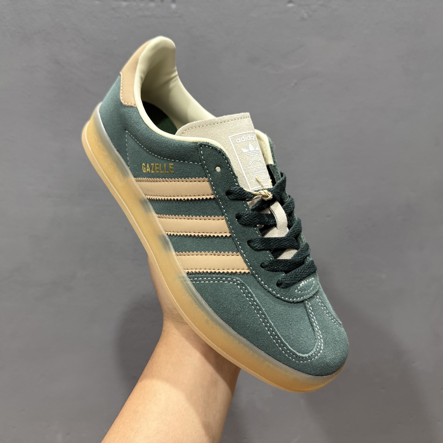 adidas originals Gazelle Indoor 棕绿 JH5402