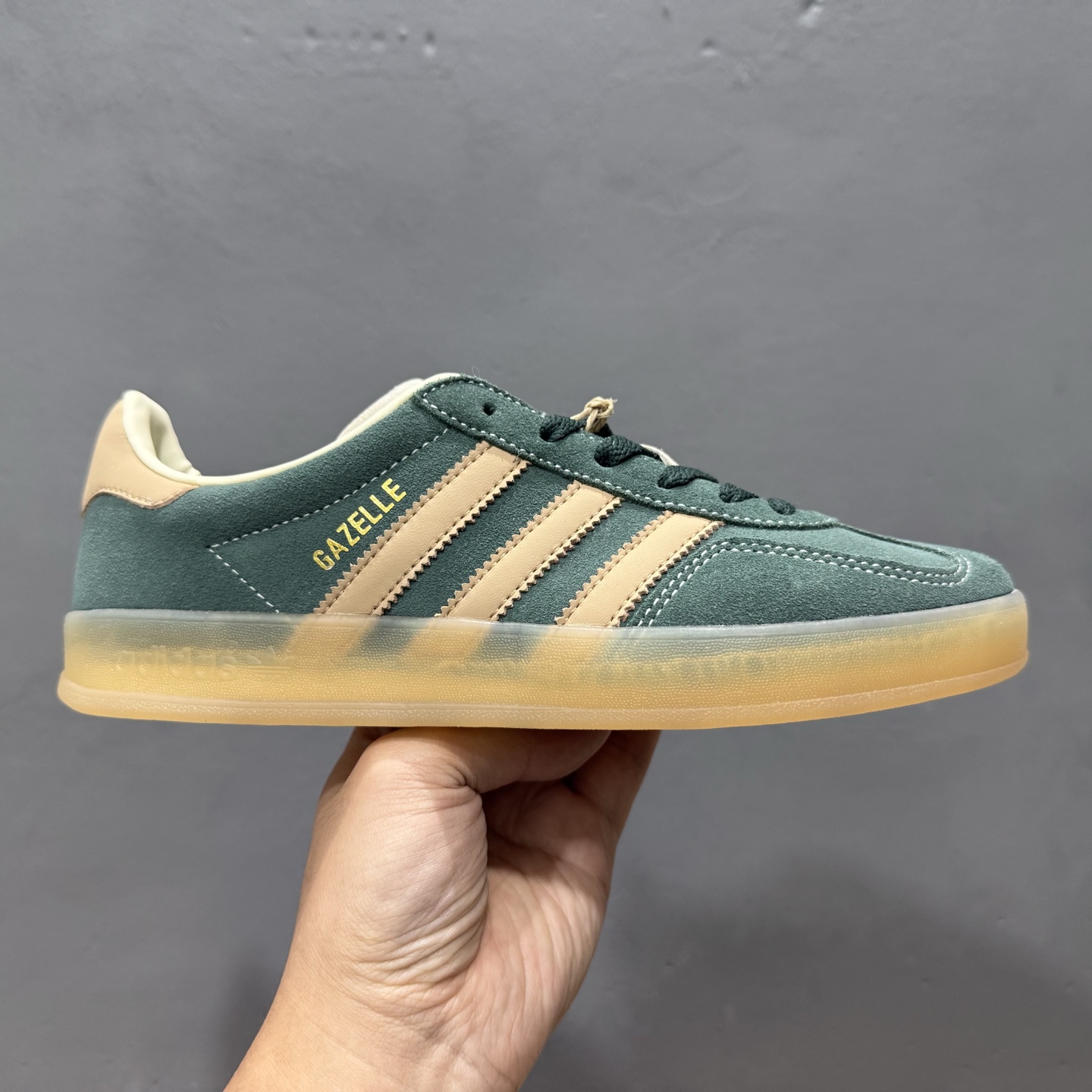 adidas originals Gazelle Indoor 棕绿 JH5402
