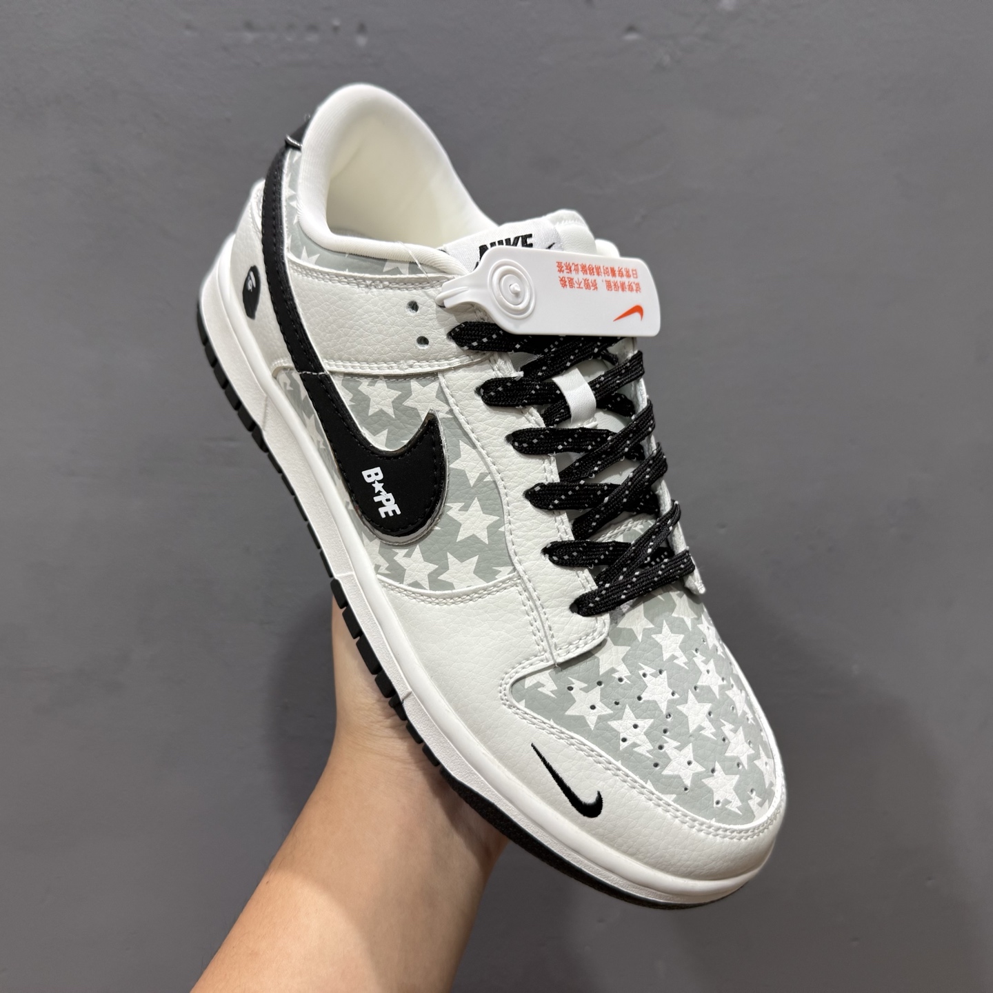 Bape x Nike Dunk Low 五角星黑勾 CS1688-104