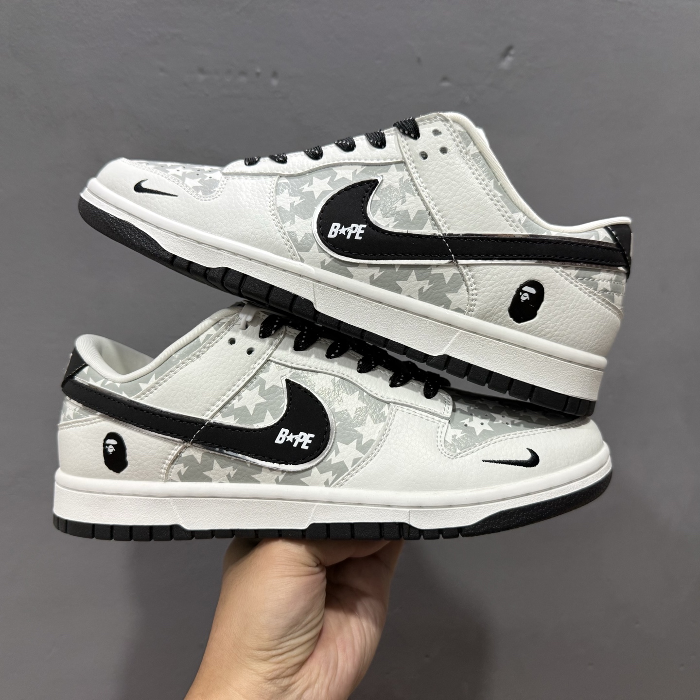 Bape x Nike Dunk Low 五角星黑勾 CS1688-104