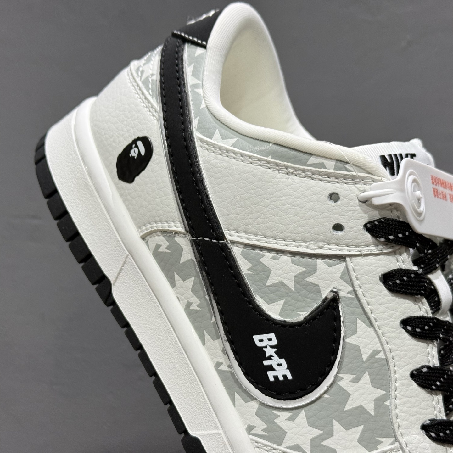 Bape x Nike Dunk Low 五角星黑勾 CS1688-104