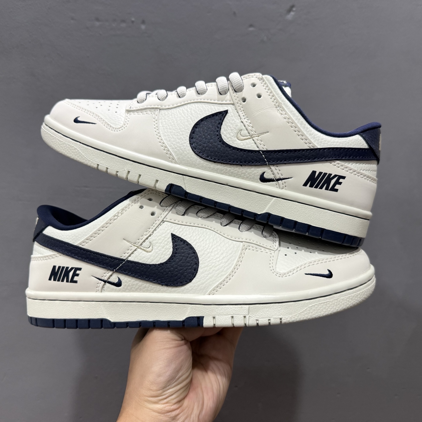 Nike SB Dunk Low 联名三勾 奶白深蓝 周年高端定制 低帮休闲板鞋 SC9207-402