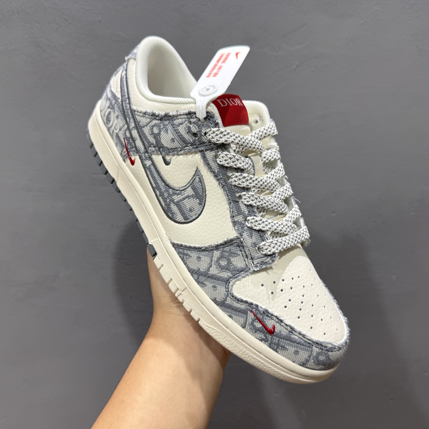 Dior x Nike Dunk Low 织布灰勾 SJ2558-013