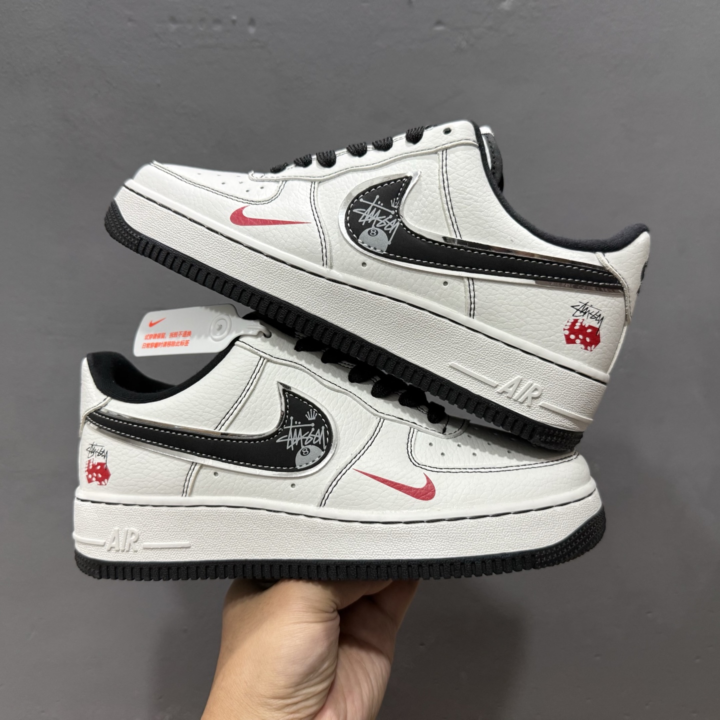 Nike Air Force 1 Low 07 x Stussy 白黑小钩 DQ6628-154