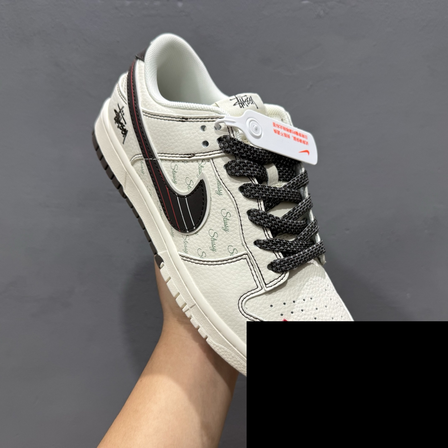 XC版 Nike SB Dunk Low 斯图西联名 双拼红线 周年高端定制 低帮休闲板鞋 XS6089-536