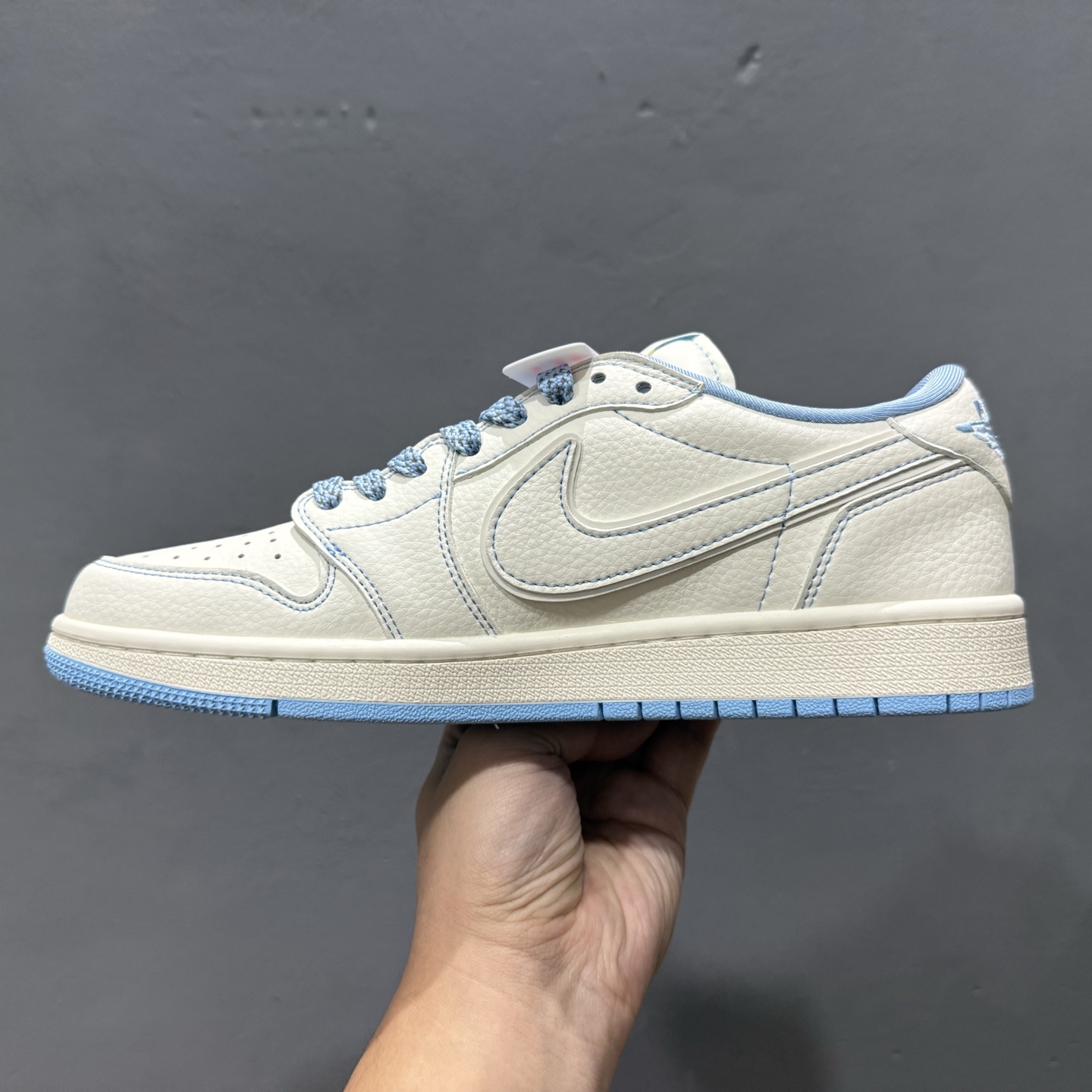 XC版 Travis Scott x Fragment Design x Air Jordan 1 Low SP AJ1 乔1 斯图西联名 米蓝火焰 低帮文化休闲板鞋 ZH2598-229