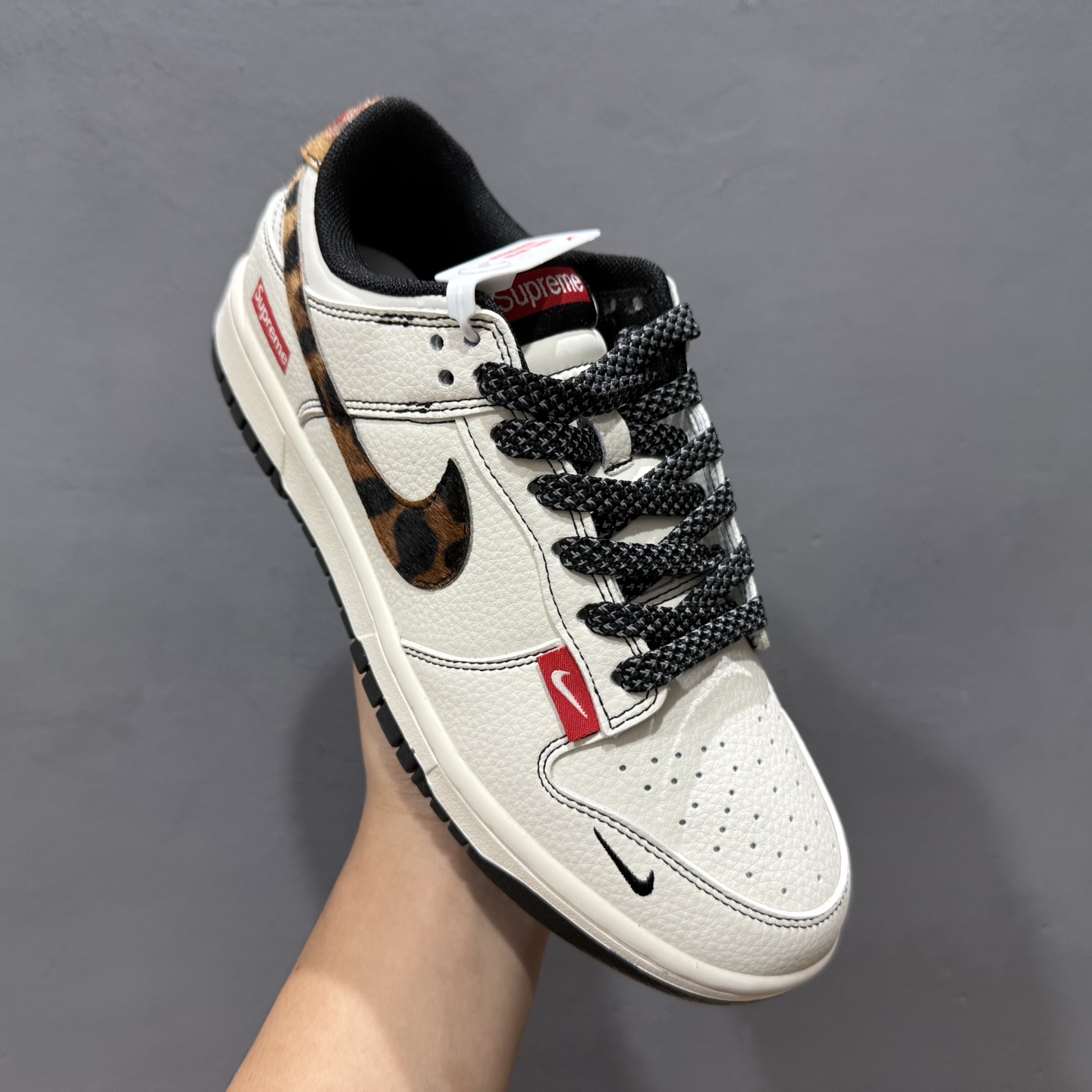 Nike SB Dunk Low Supreme联名 豹纹 周年高端定制 低帮休闲板鞋 ZH2598-269