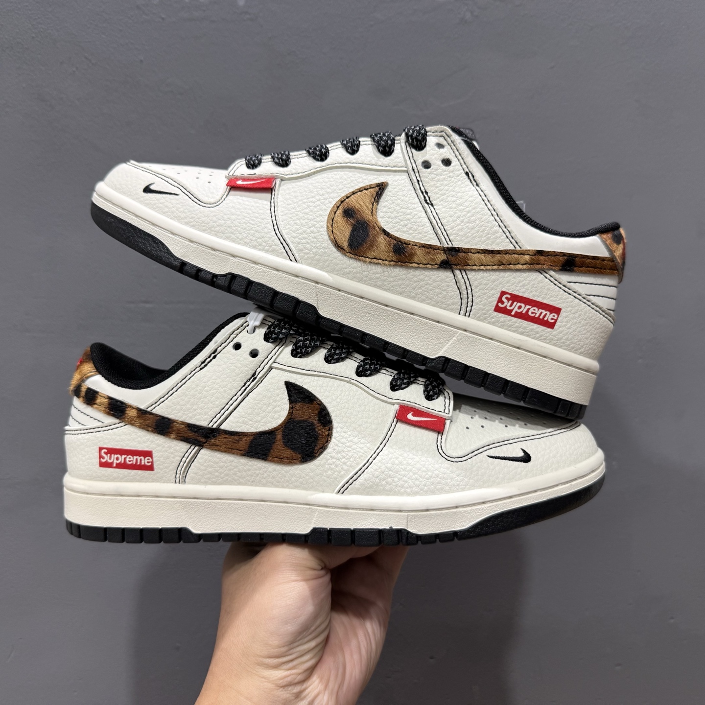 Nike SB Dunk Low Supreme联名 豹纹 周年高端定制 低帮休闲板鞋 ZH2598-269