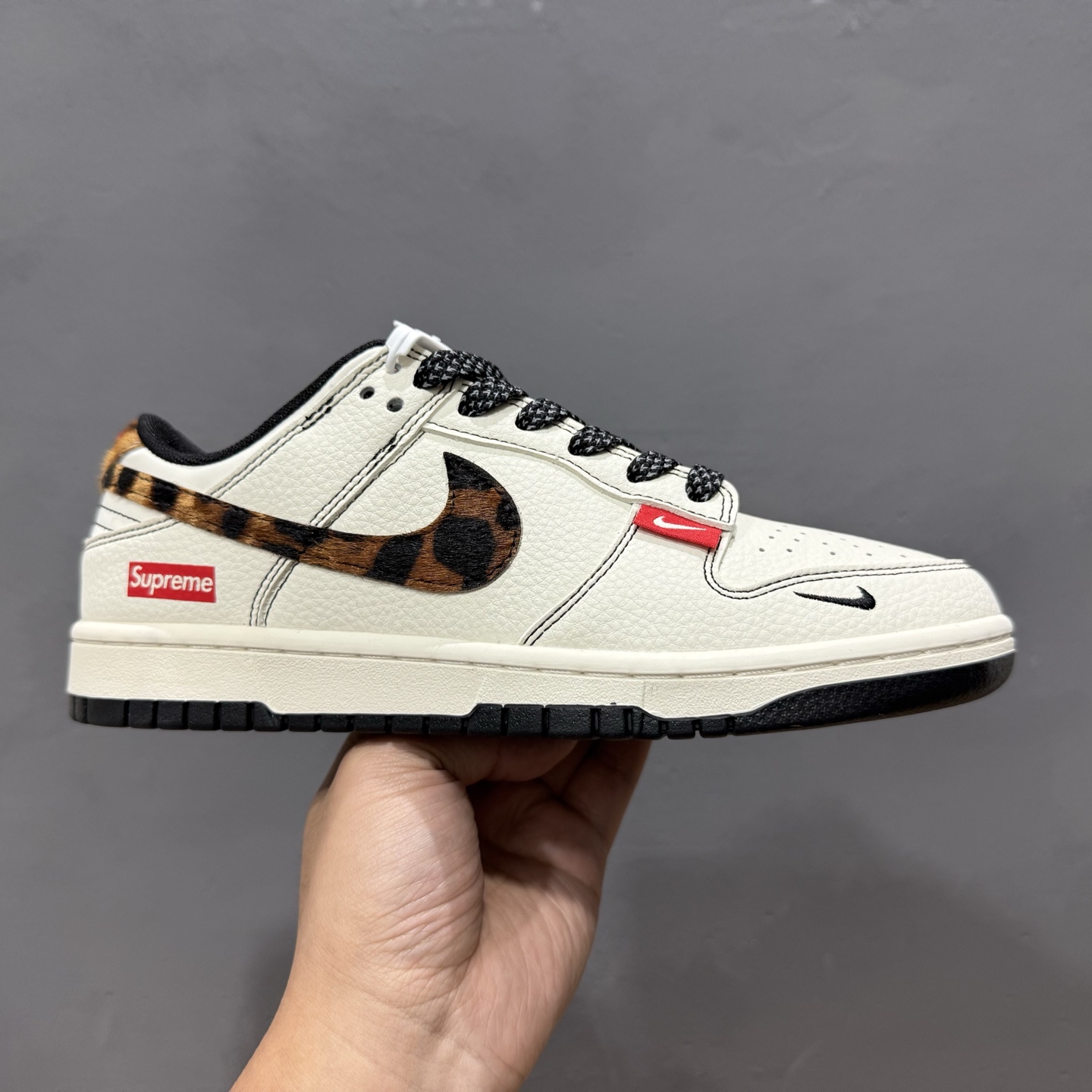 Nike SB Dunk Low Supreme联名 豹纹 周年高端定制 低帮休闲板鞋 ZH2598-269
