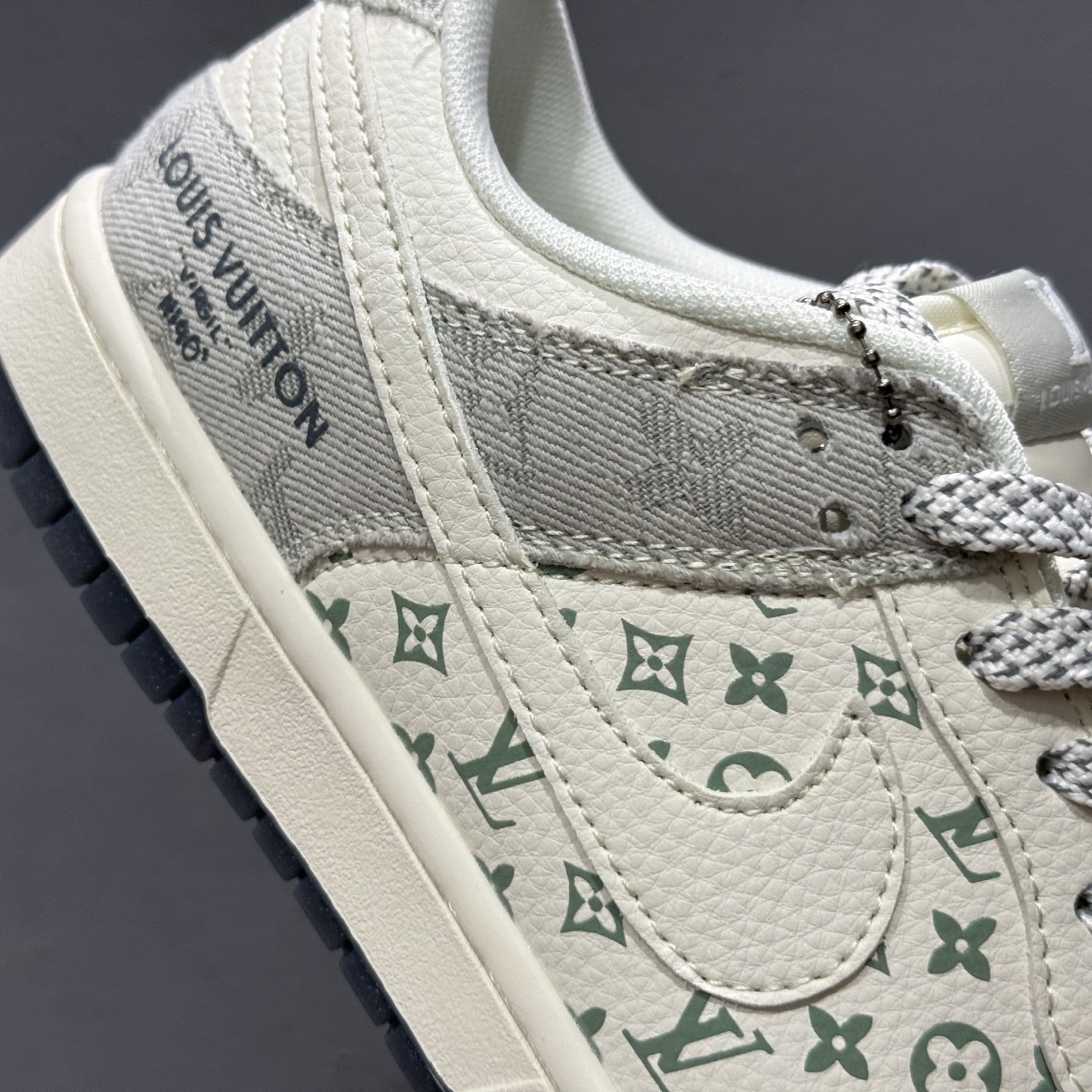 Nike SB Dunk Low LV联名 米灰牛仔布 周年高端定制 低帮休闲板鞋 XX3168-141