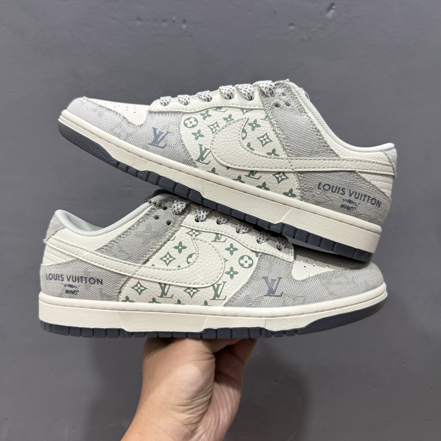 Nike SB Dunk Low LV联名 米灰牛仔布 周年高端定制 低帮休闲板鞋 XX3168-141