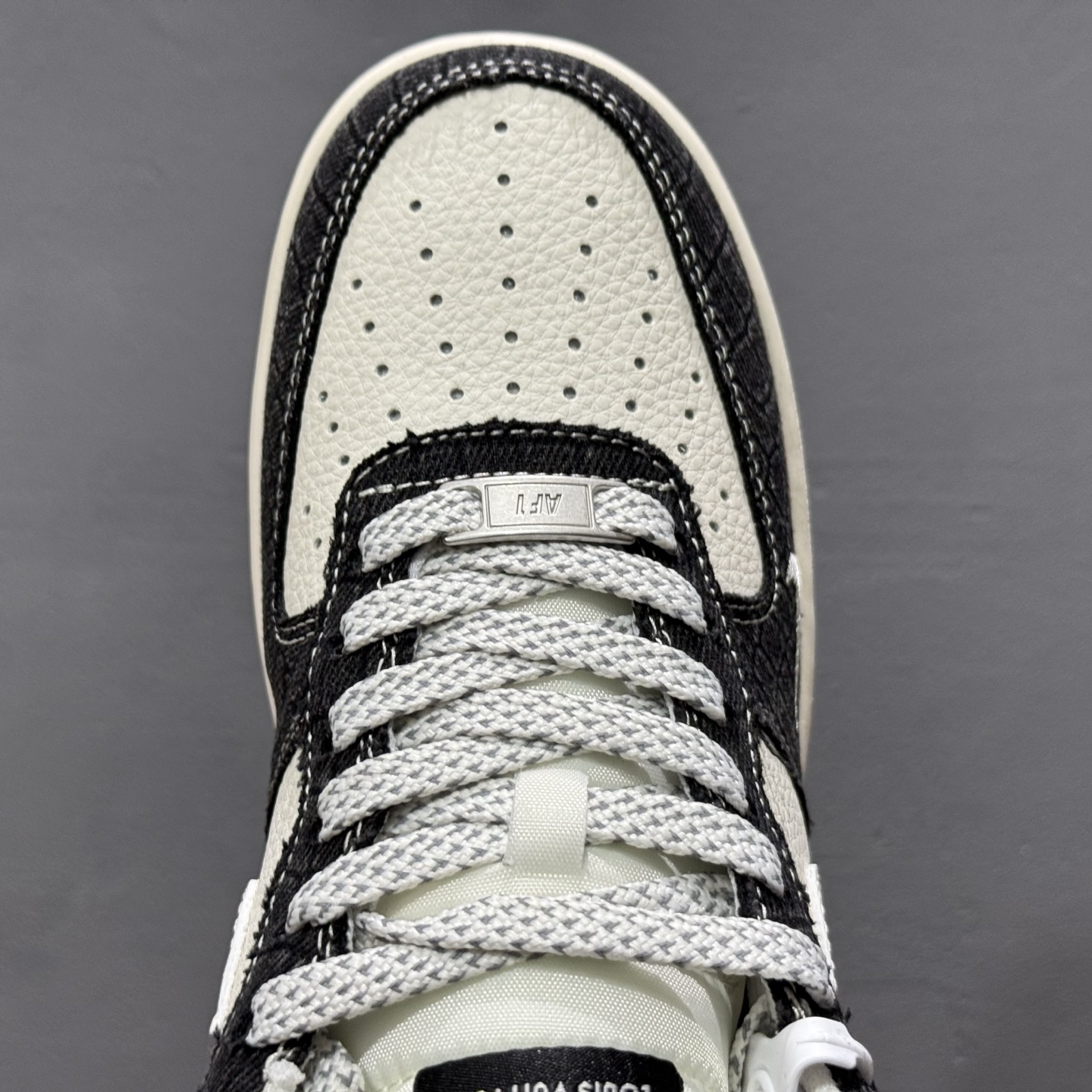 Nike Air Force 1'07 Low LV联名 牛仔黑布 空军一号低帮休闲板鞋 XS1958-550