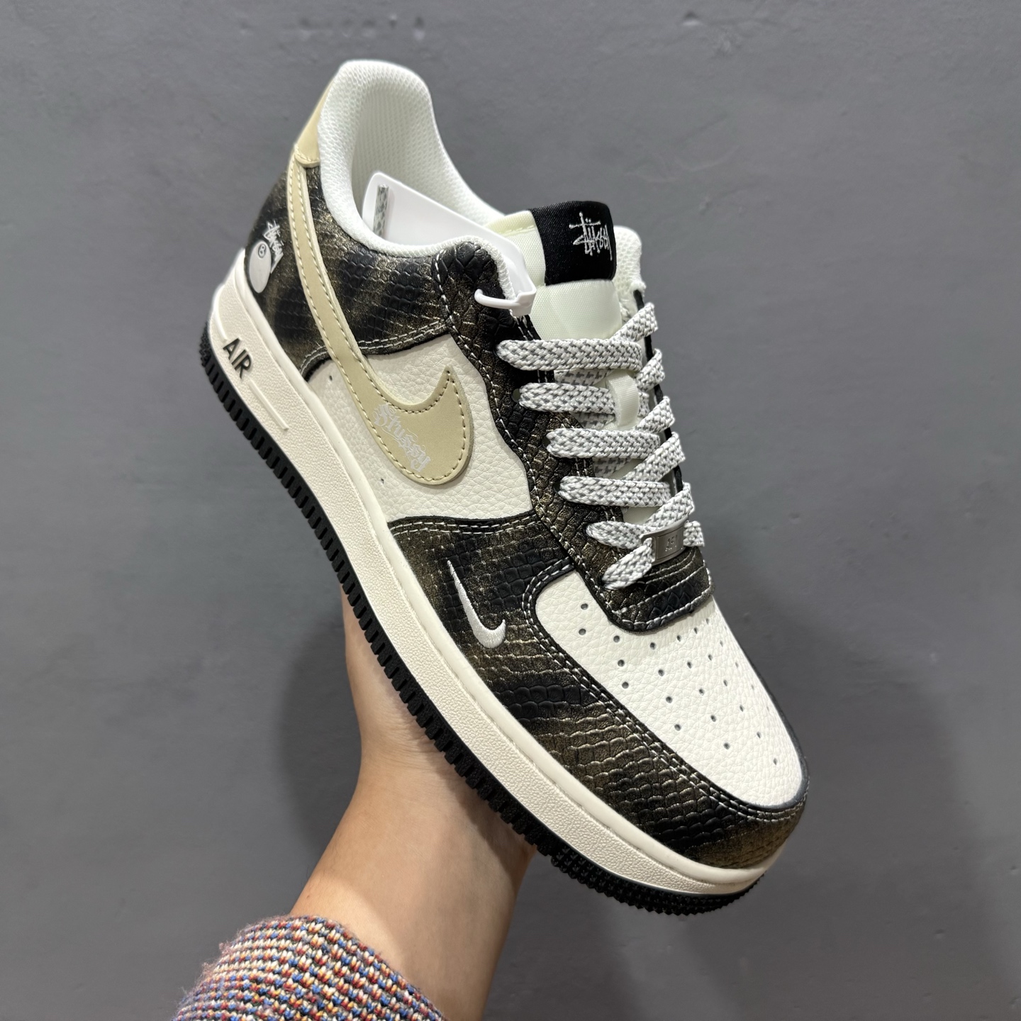 Nike Air Force 1'07 Low 斯图西联名 渐变蛇纹 空军一号低帮休闲板鞋 XS1958-556