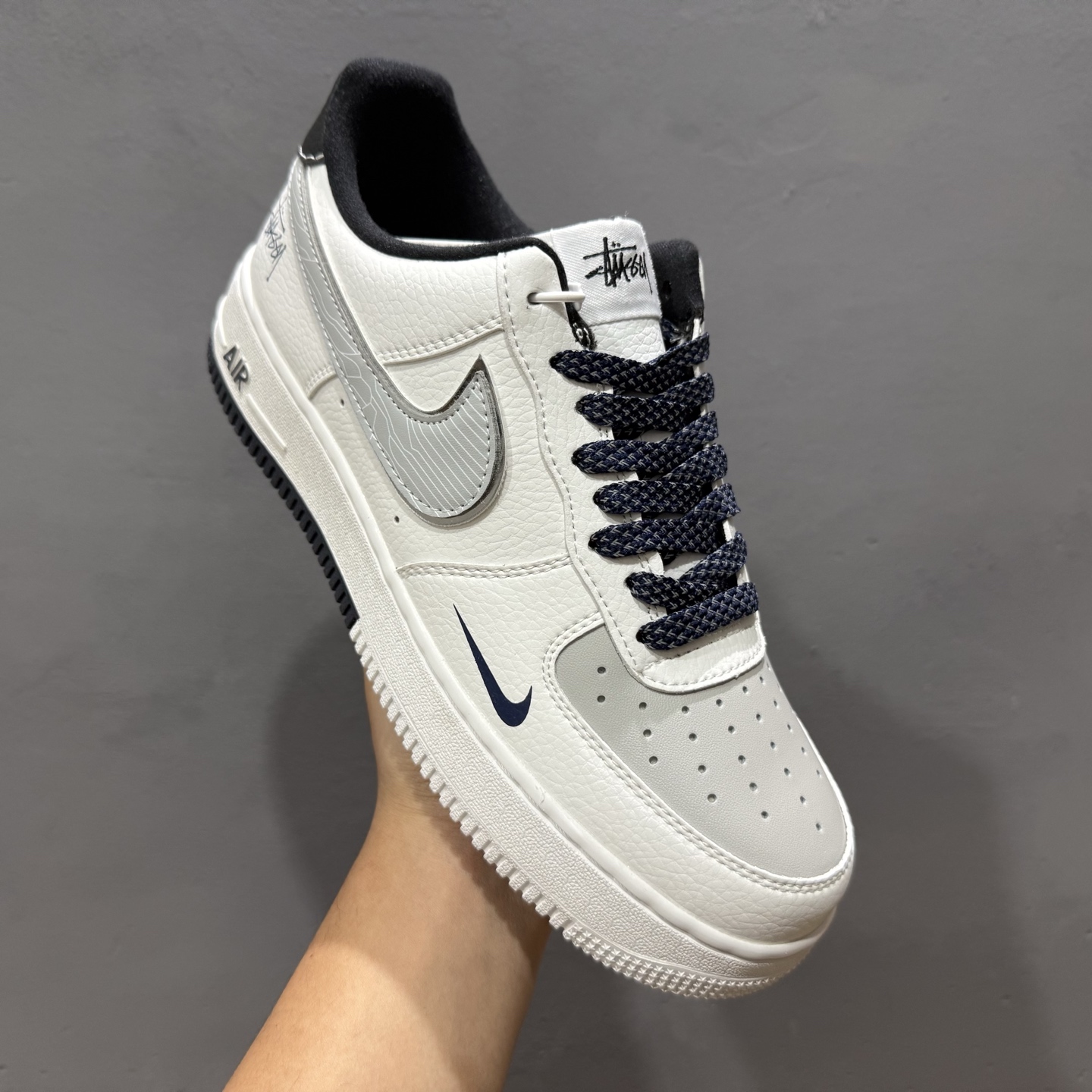 白黑灰勾NIke Air Force 1 ‘07 Low 空军一号 低帮 运动鞋 休闲鞋 DQ6628-156