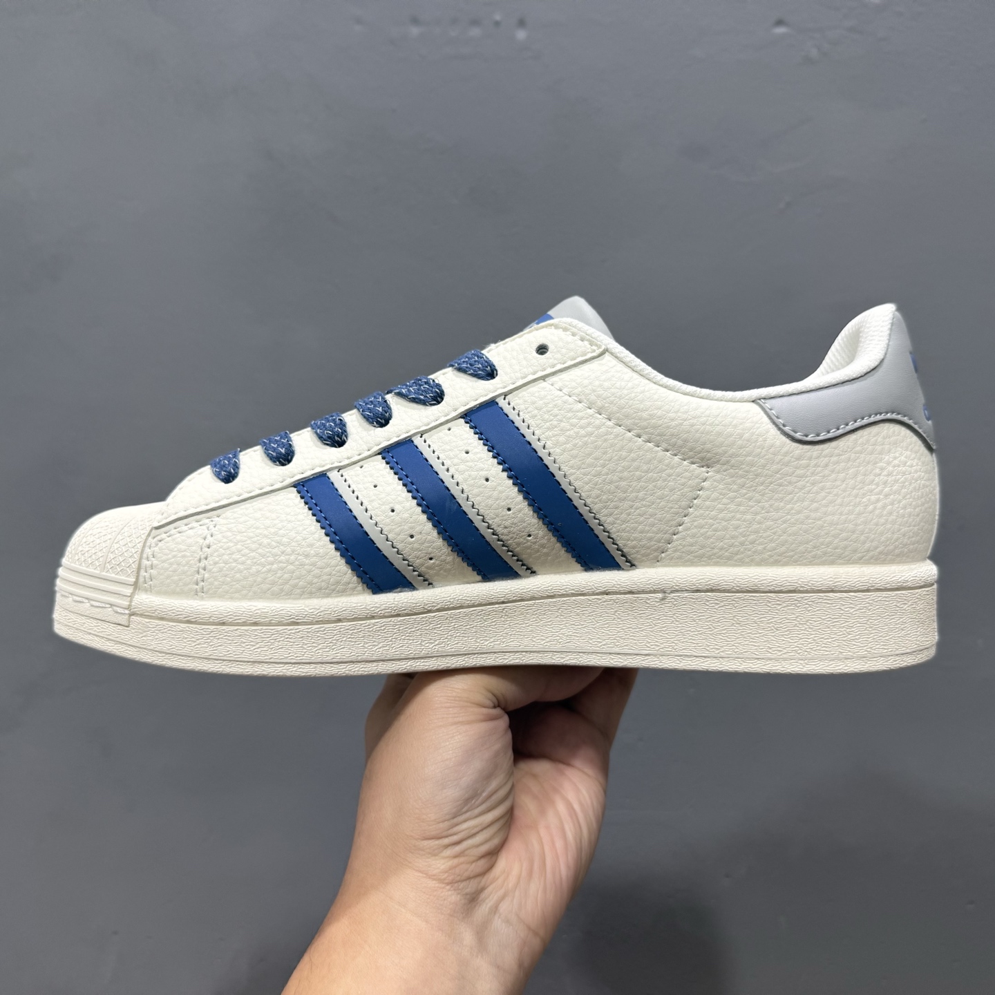 ＃纯原 CLOT x AD Originals Superstar “金标” 贝壳头LV限定 贴合柔软皮料米白蓝金经典配色 SD6806