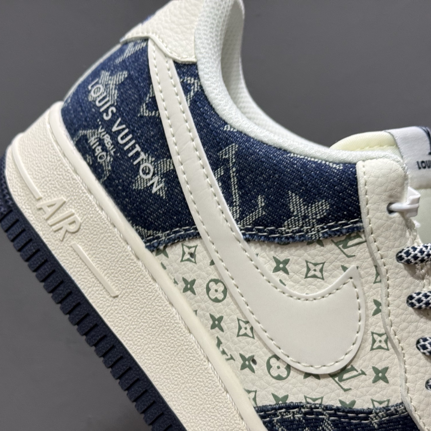 Nike Air Force 1'07 Low LV联名 双拼蓝牛仔 空军一号低帮休闲板鞋 YX5066-318