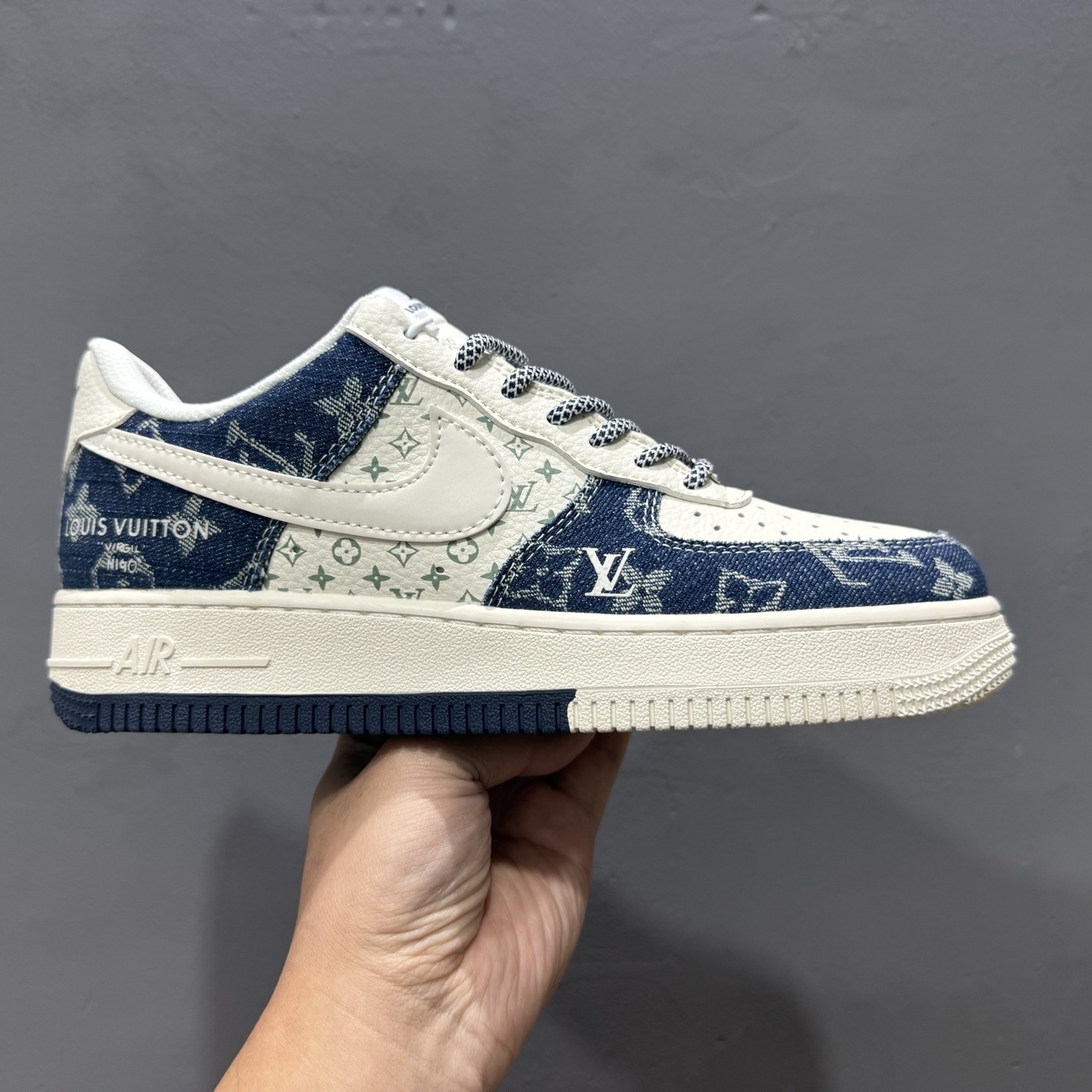 Nike Air Force 1’07 Low LV联名 双拼蓝牛仔 空军一号低帮休闲板鞋 YX5066-318