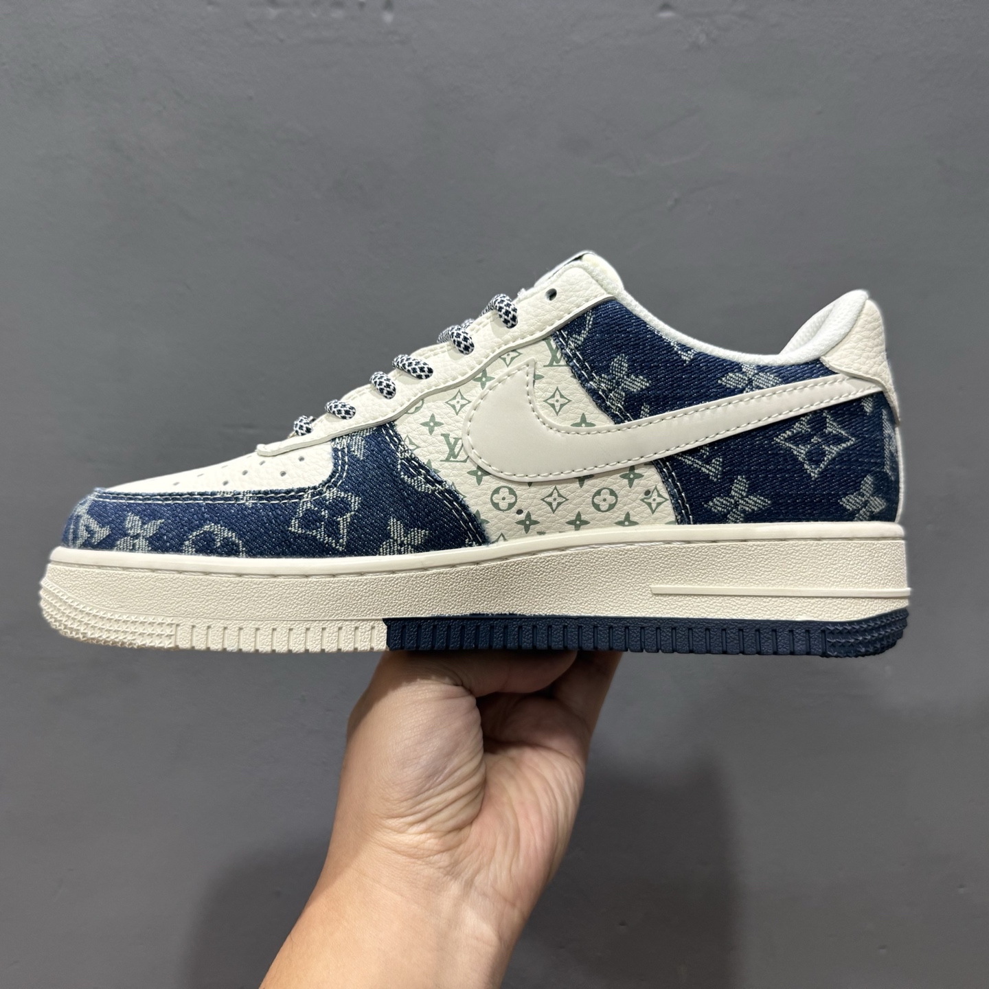 Nike Air Force 1'07 Low LV联名 双拼蓝牛仔 空军一号低帮休闲板鞋 YX5066-318