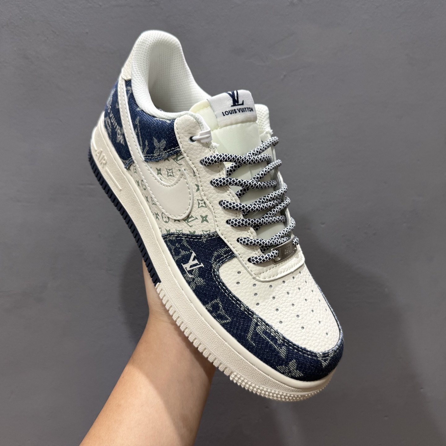 Nike Air Force 1'07 Low LV联名 双拼蓝牛仔 空军一号低帮休闲板鞋 YX5066-318