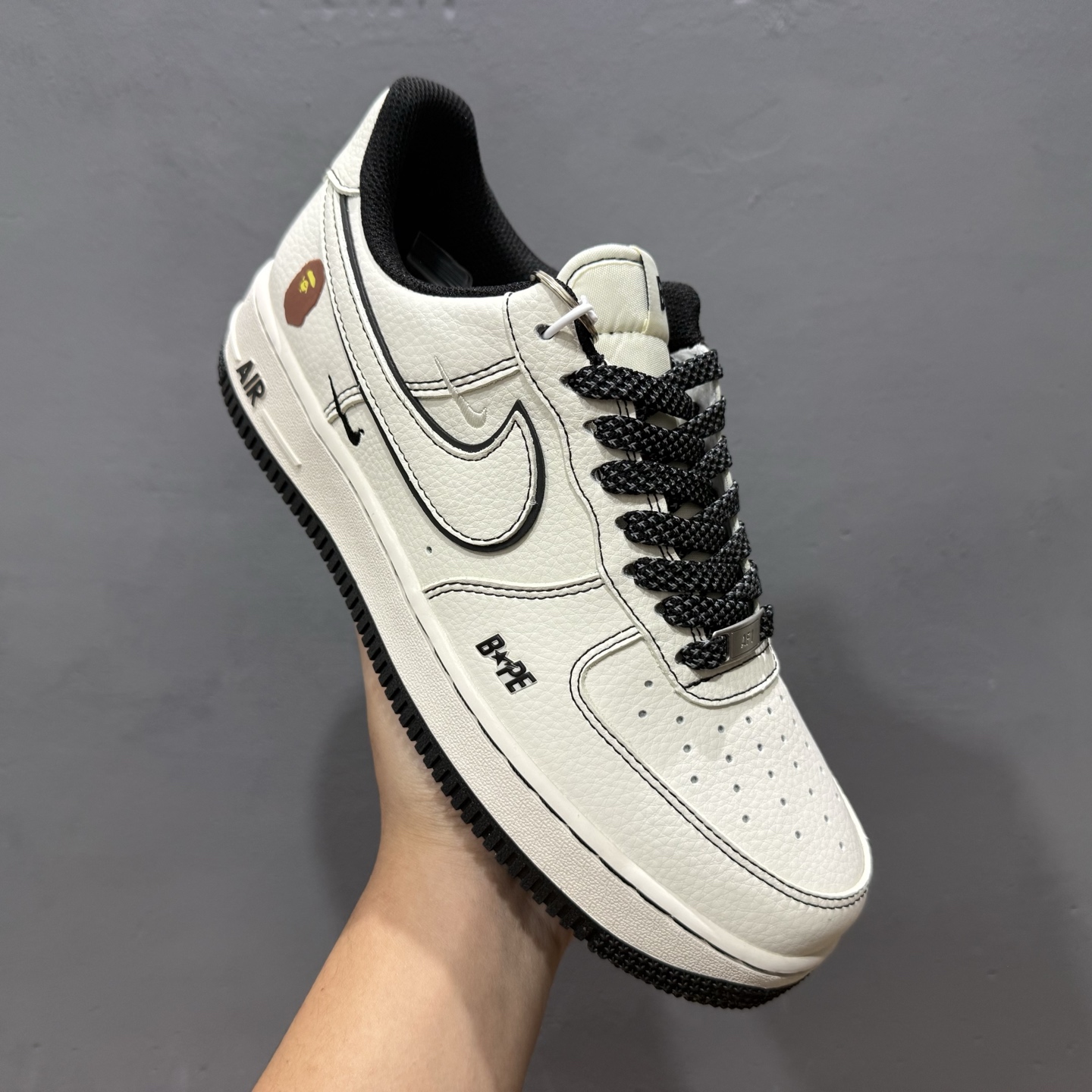 Nike Air Force 1'07 Low Bape联名 黑线满天星 空军一号低帮休闲板鞋 HH7518-067