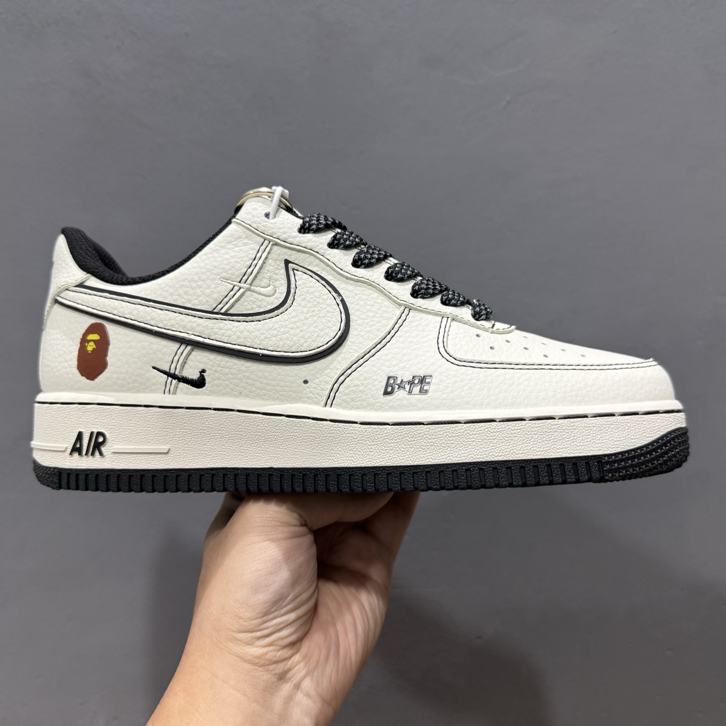 Nike Air Force 1’07 Low Bape联名 黑线满天星 空军一号低帮休闲板鞋 HH7518-067