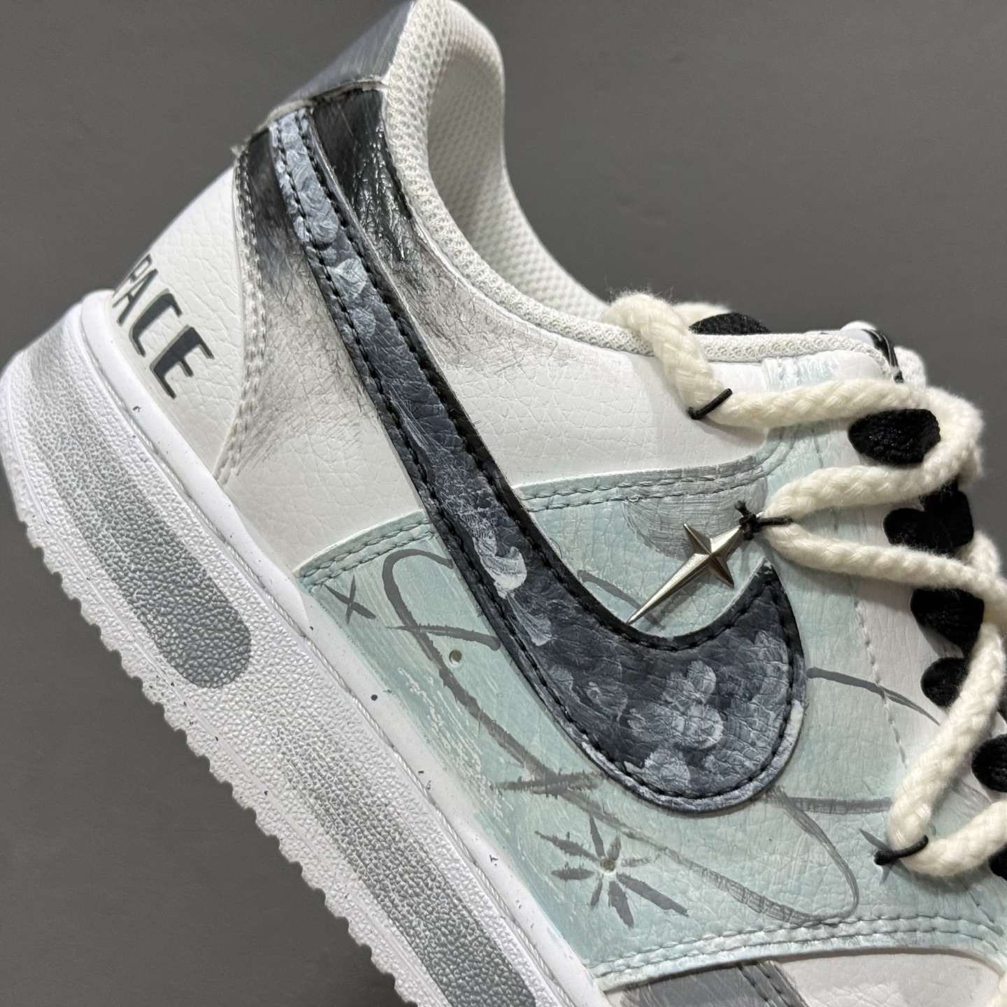 [定制球鞋]Nike Court Vision 1 Low“星际空间” 手绘涂鸦定制板鞋 DH2987-088