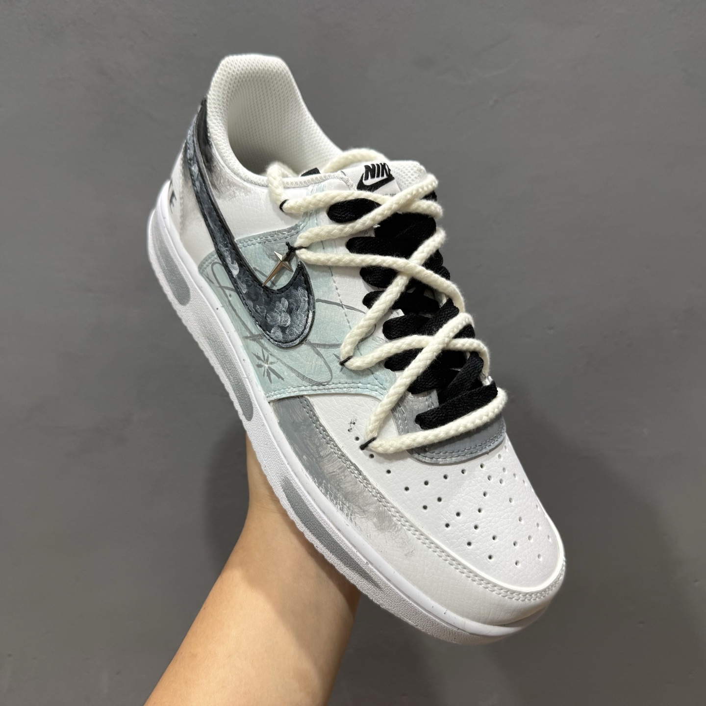 [定制球鞋]Nike Court Vision 1 Low“星际空间” 手绘涂鸦定制板鞋 DH2987-088