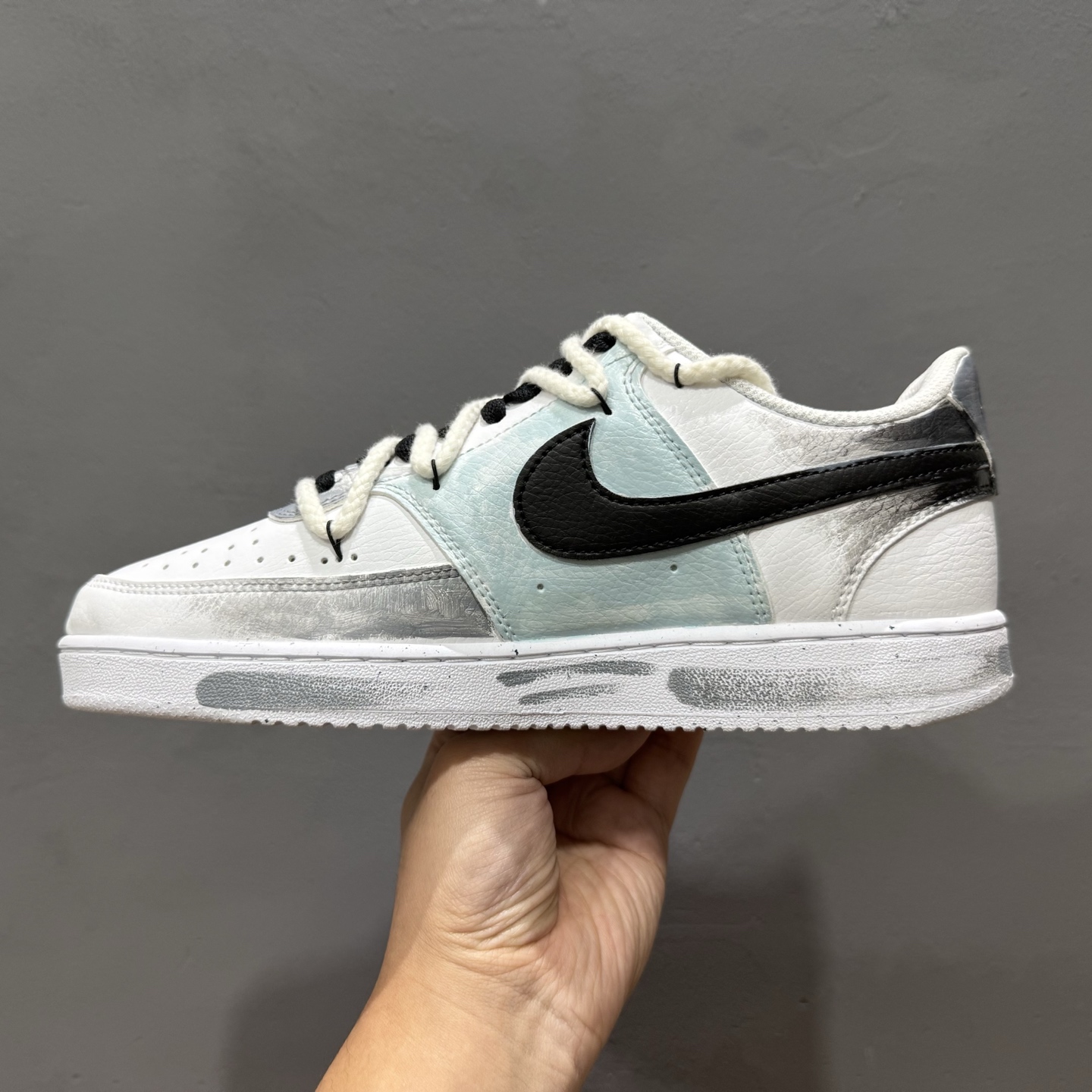 [定制球鞋]Nike Court Vision 1 Low“星际空间” 手绘涂鸦定制板鞋 DH2987-088