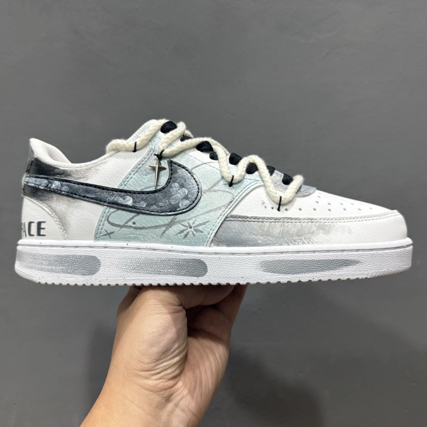 [定制球鞋]Nike Court Vision 1 Low“星际空间” 手绘涂鸦定制板鞋 DH2987-088