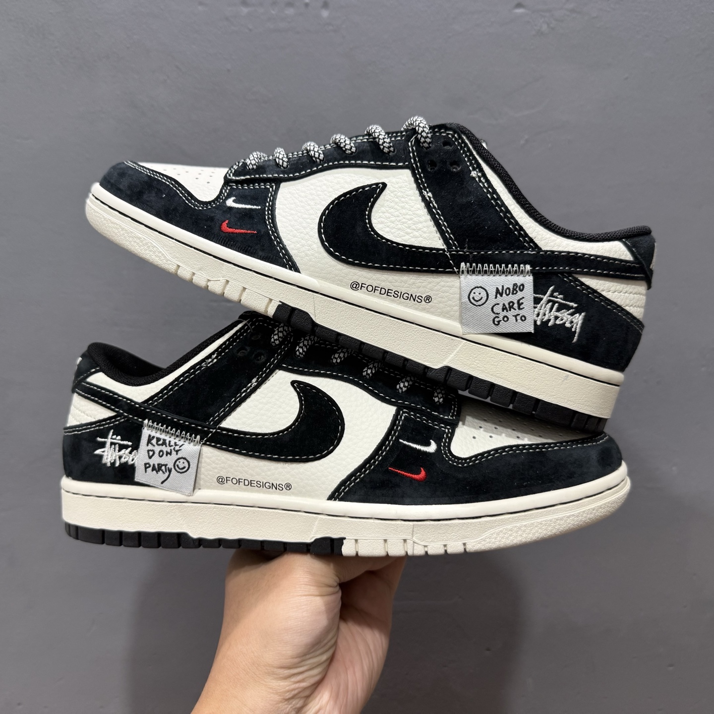 Nike SB Dunk Low 斯图西系列 贴布黑勾 周年高端定制 低帮休闲板鞋 YX5066-295