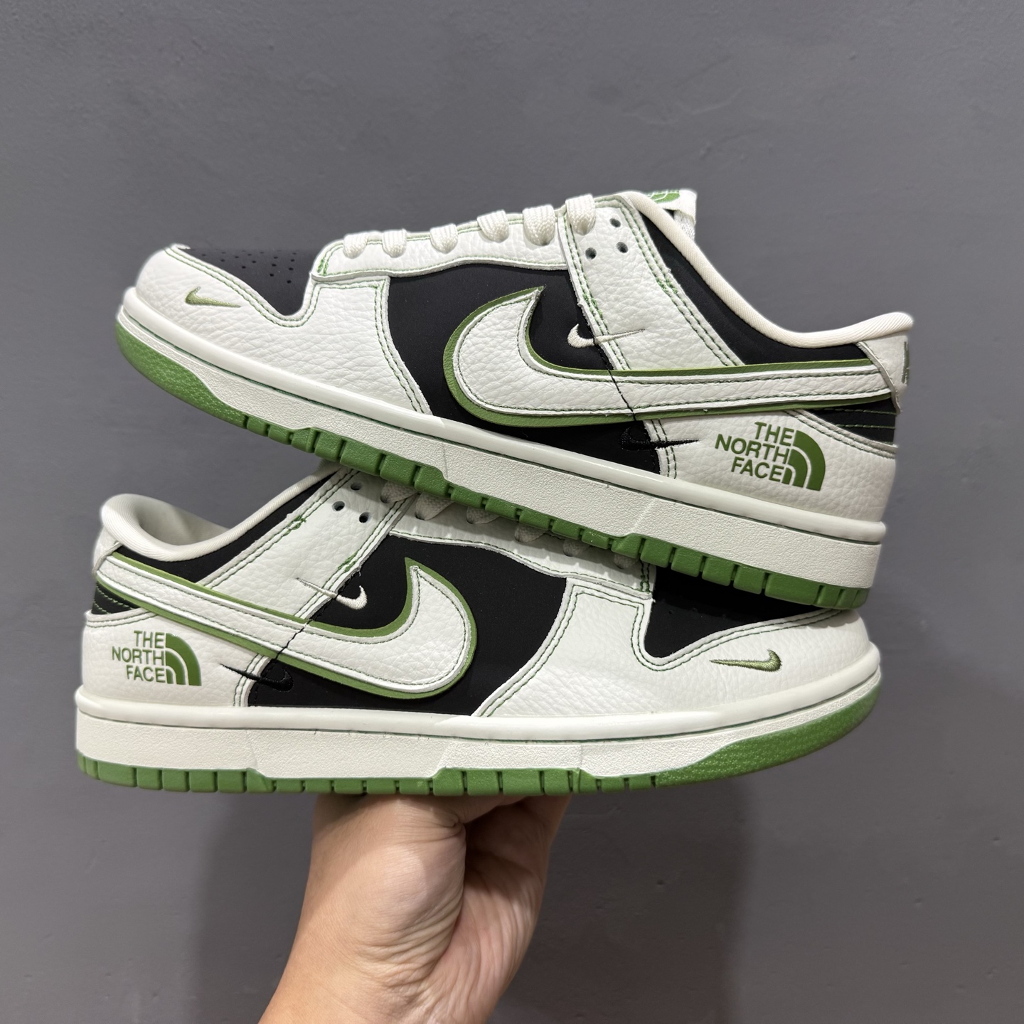Nike SB Dunk Low 北面联名 奶白黑绿 周年高端定制 低帮休闲板鞋 SC9207-405