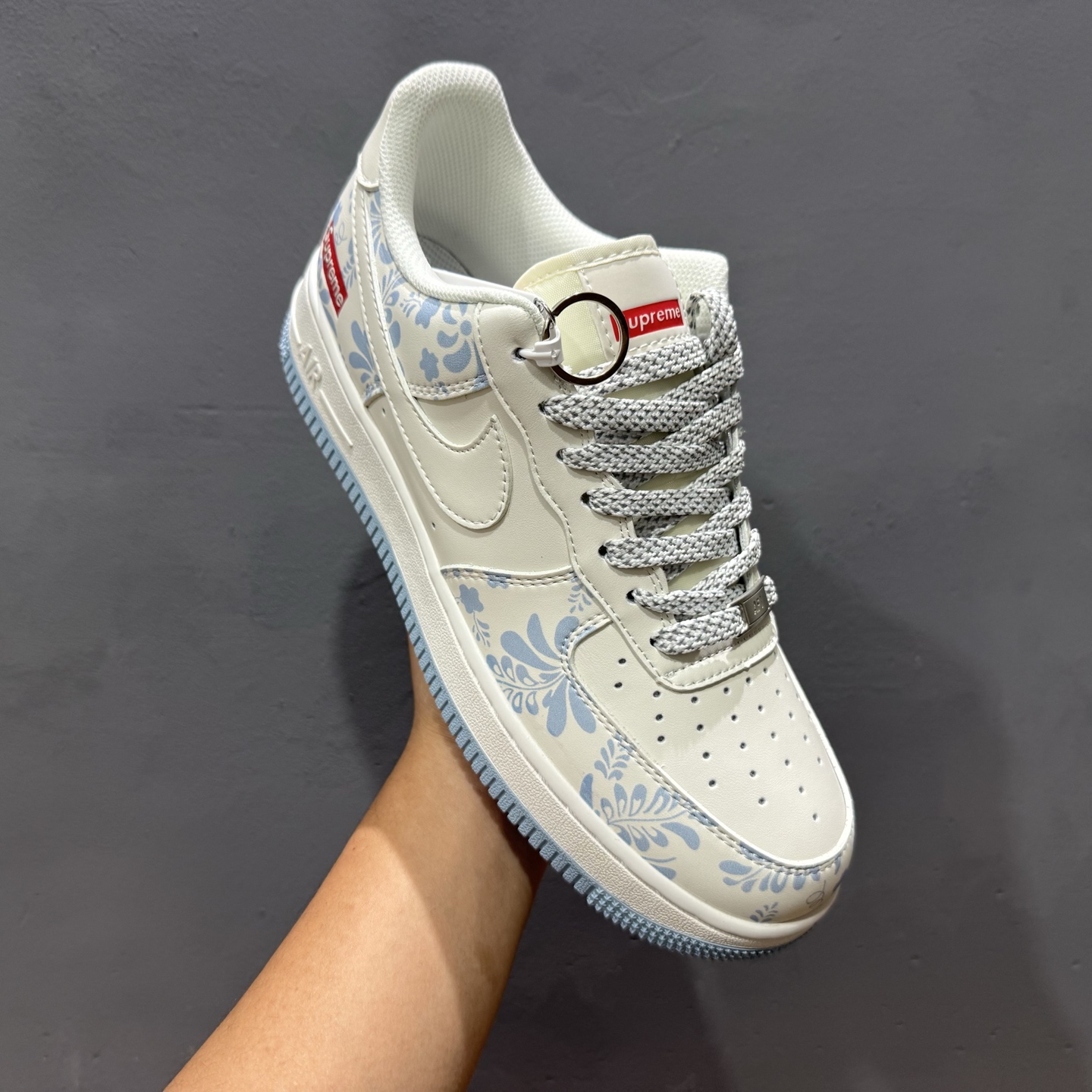 Nike Air Force 1'07 Low Supreme联名 青花 空军一号低帮休闲板鞋 XX3168-137