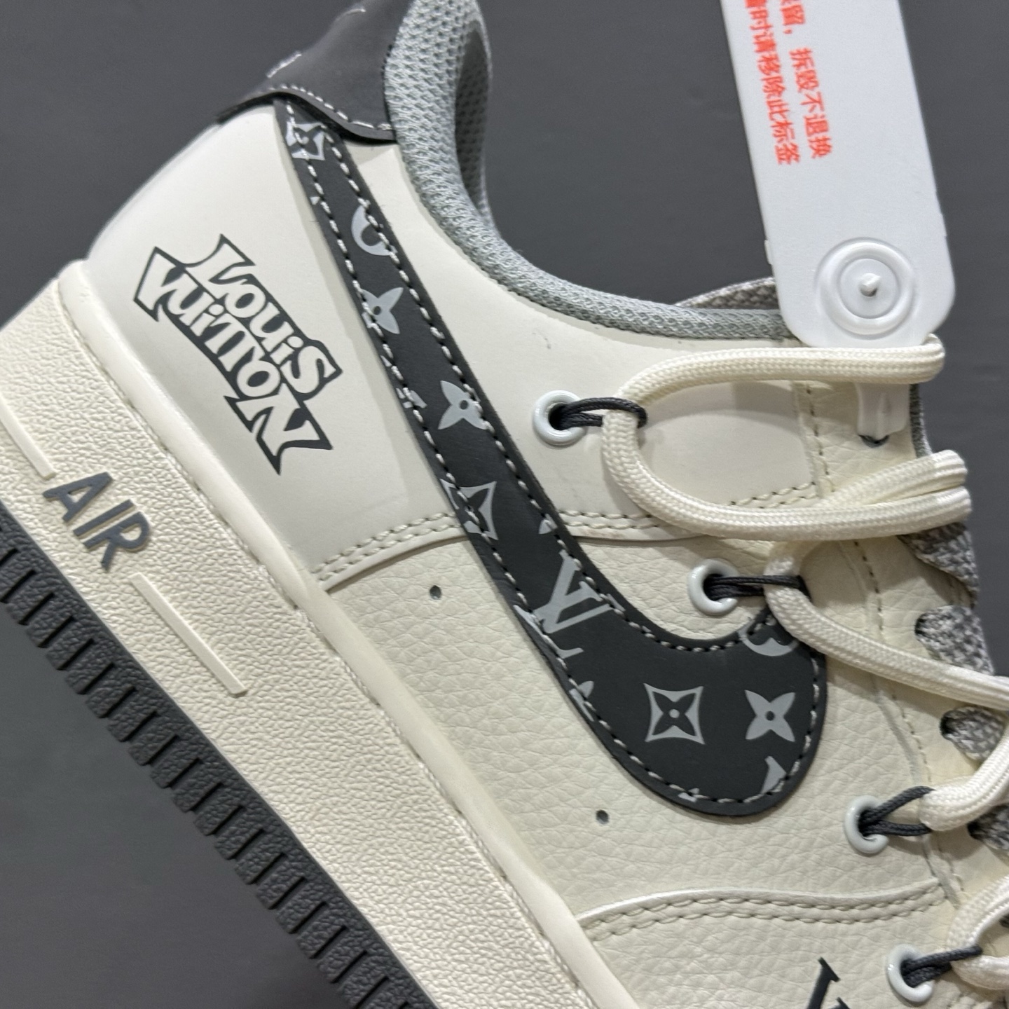 Nike Air Force 1'07 Low LV联名 双拼灰花纹抽绳 空军一号低帮休闲板鞋 DM6868-063
