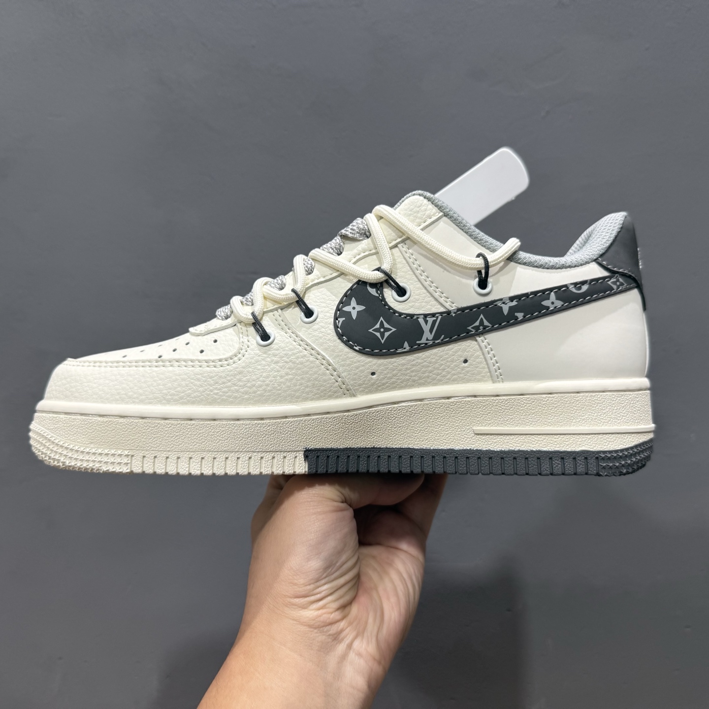Nike Air Force 1'07 Low LV联名 双拼灰花纹抽绳 空军一号低帮休闲板鞋 DM6868-063
