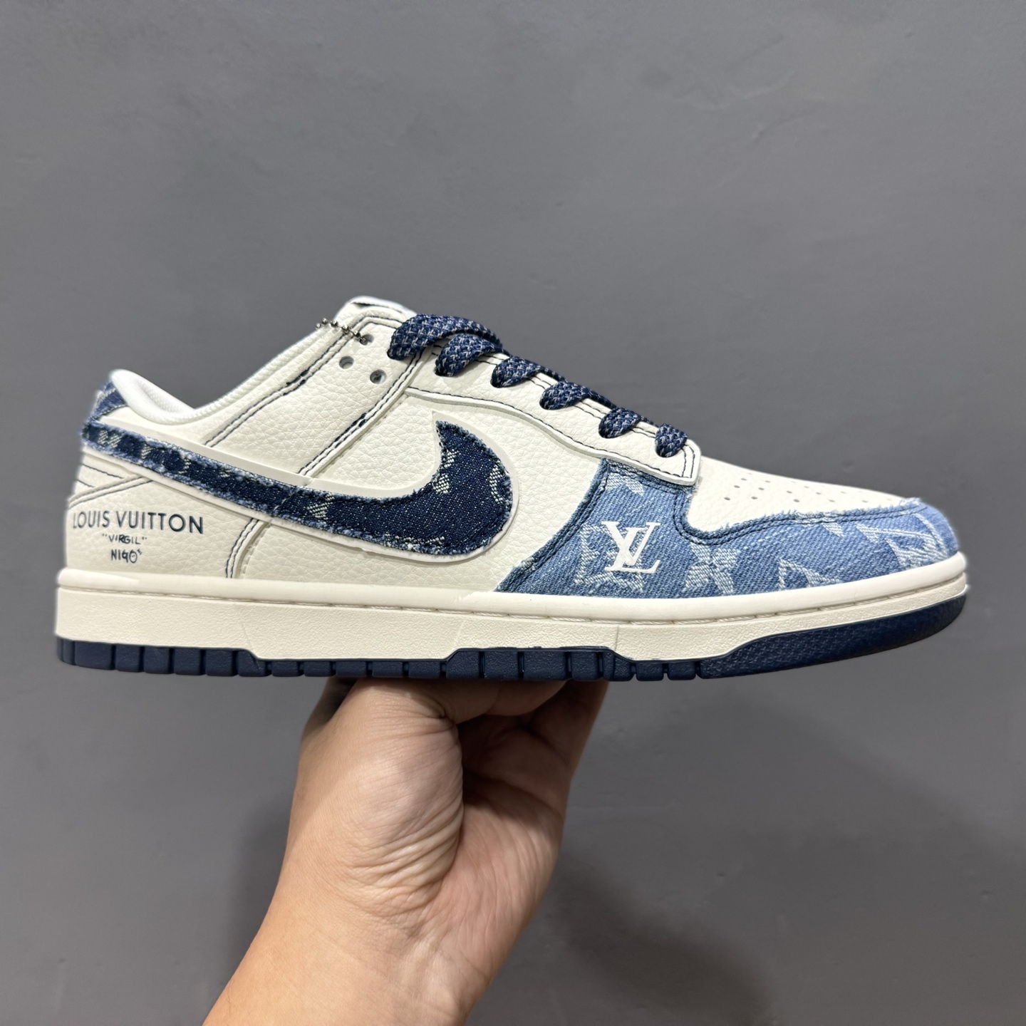 Nike SB Dunk Low LV联名 深浅蓝 周年高端定制 低帮休闲板鞋 XX3168-142