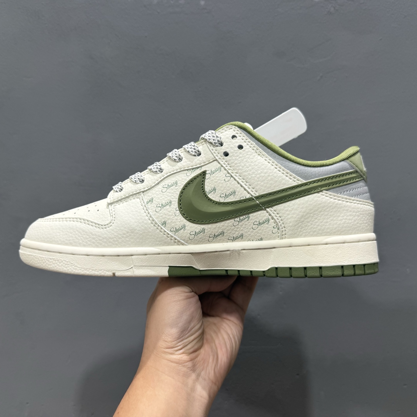 Nike SB Dunk Low 斯图西联名 立体绿勾 周年高端定制 低帮休闲板鞋 XS6089-538