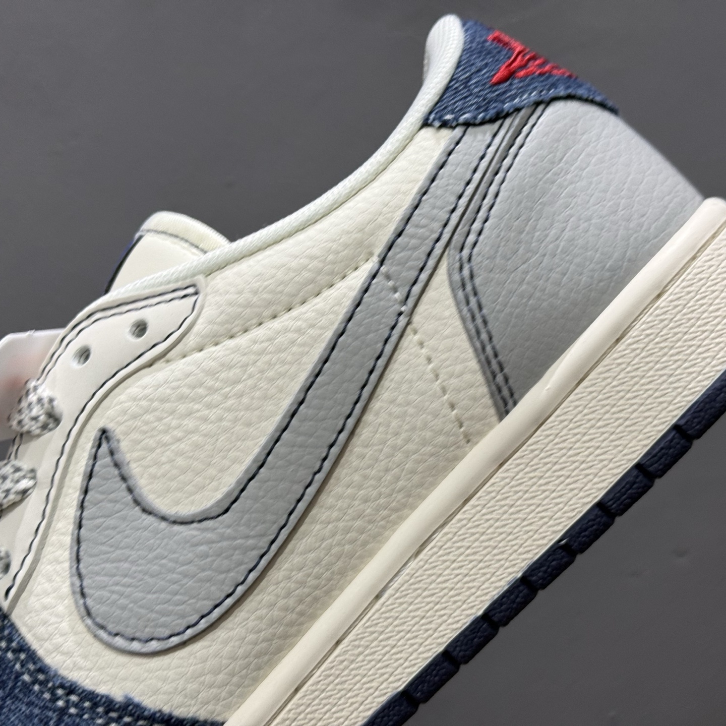 Supreme x Travis Scott x Fragment Design x Air Jordan 1 Low 灰蓝牛仔 JJ2508-565