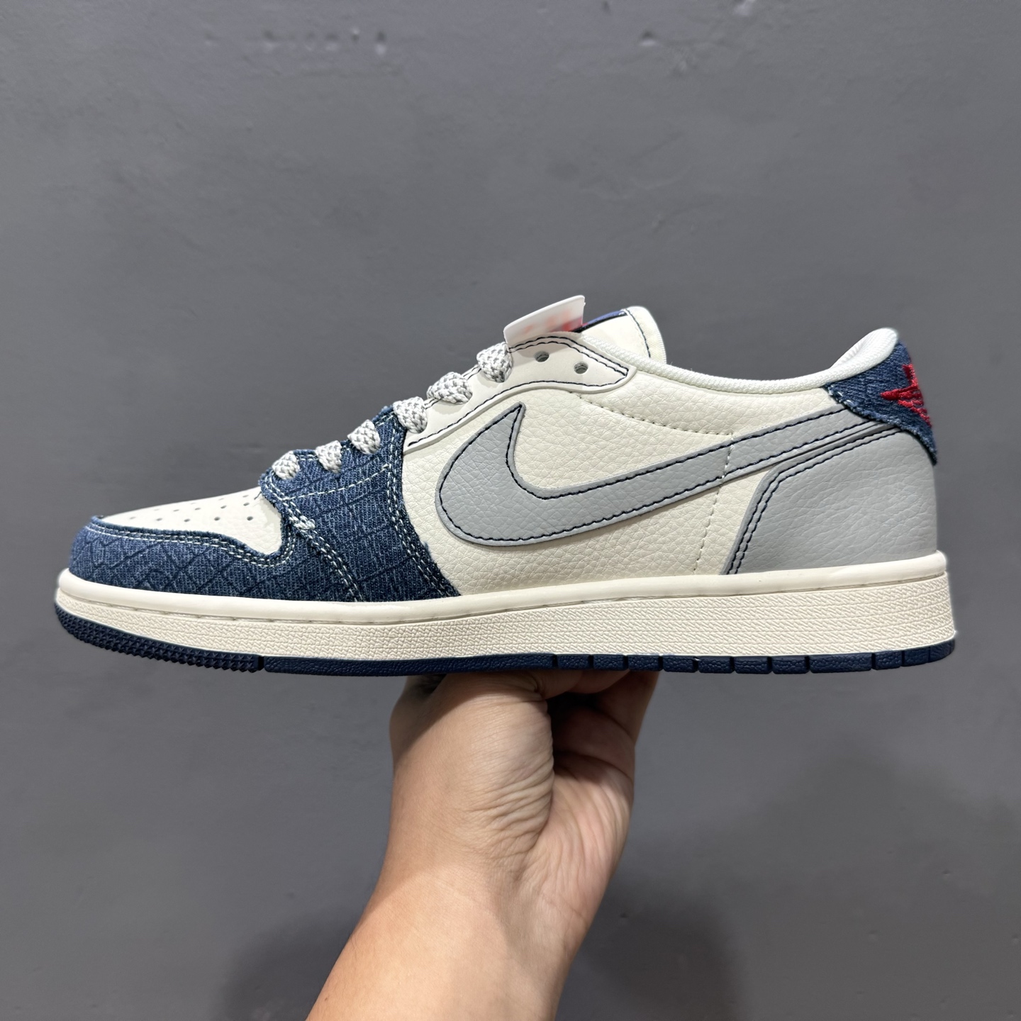Supreme x Travis Scott x Fragment Design x Air Jordan 1 Low 灰蓝牛仔 JJ2508-565