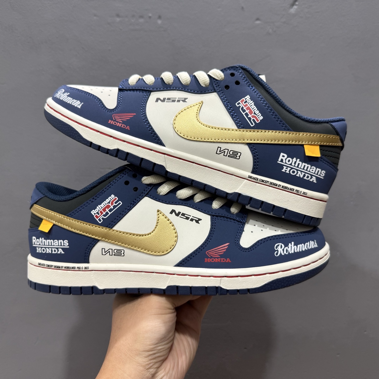 Nike SB Dunk Low 复古白蓝 联名配色 周年高端定制 低帮休闲板鞋 MU0232-365