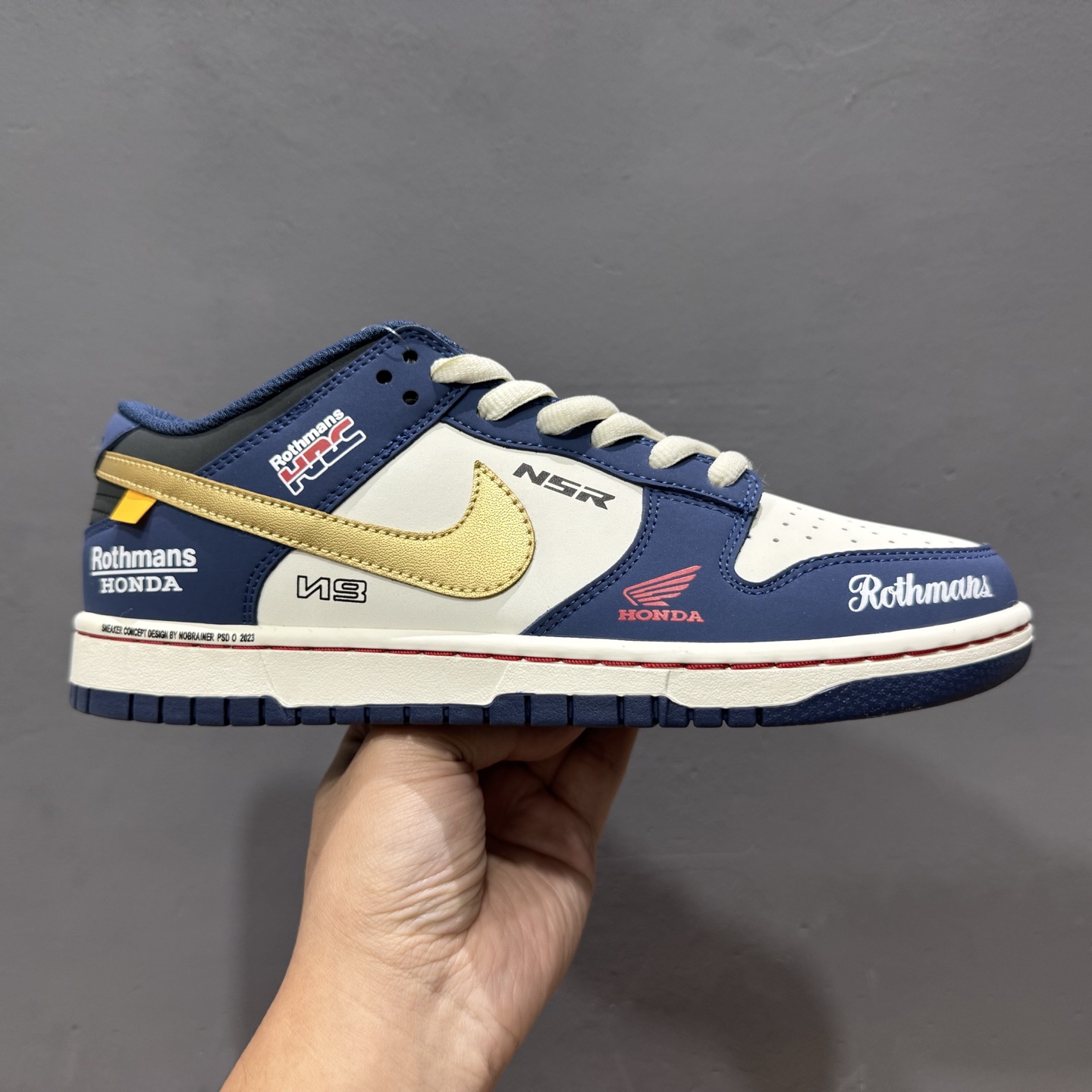 Nike SB Dunk Low 复古白蓝 联名配色 周年高端定制 低帮休闲板鞋 MU0232-365
