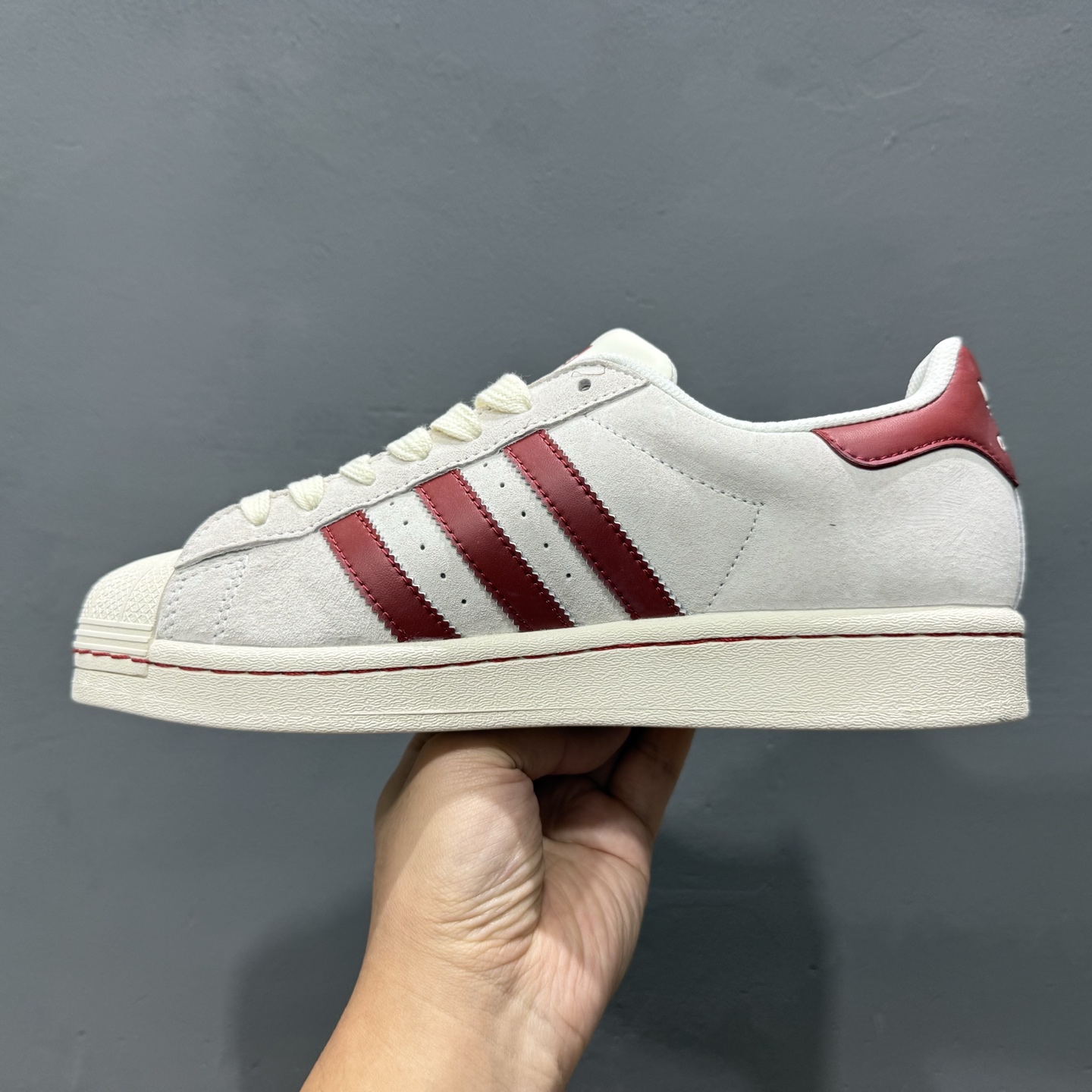 ＃纯原 CLOT x AD Originals Superstar “金标” #贝壳头古驰联名限定 贴合柔软皮料米白红经典配色 BZ2526