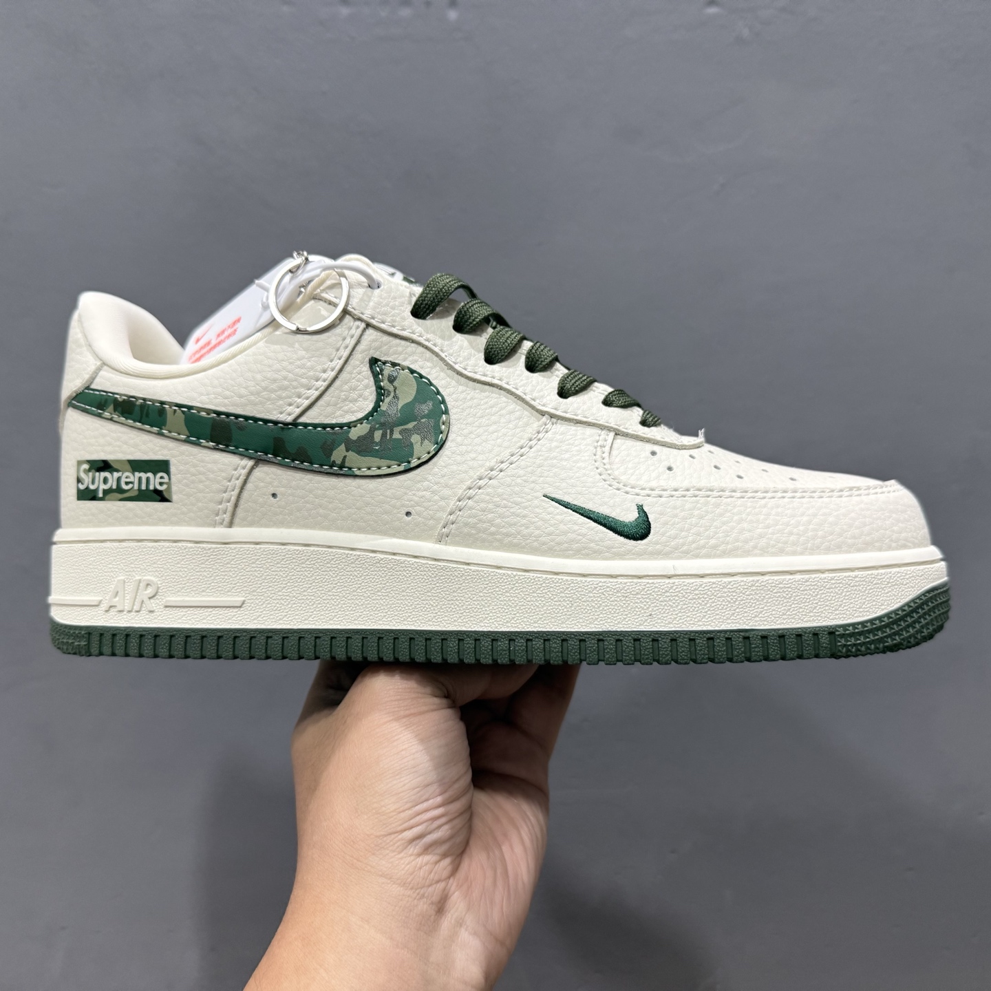 Nike Air Force 1’07 Low Supreme联名 绿迷彩勾 空军一号低帮休闲板鞋 KK1988-069