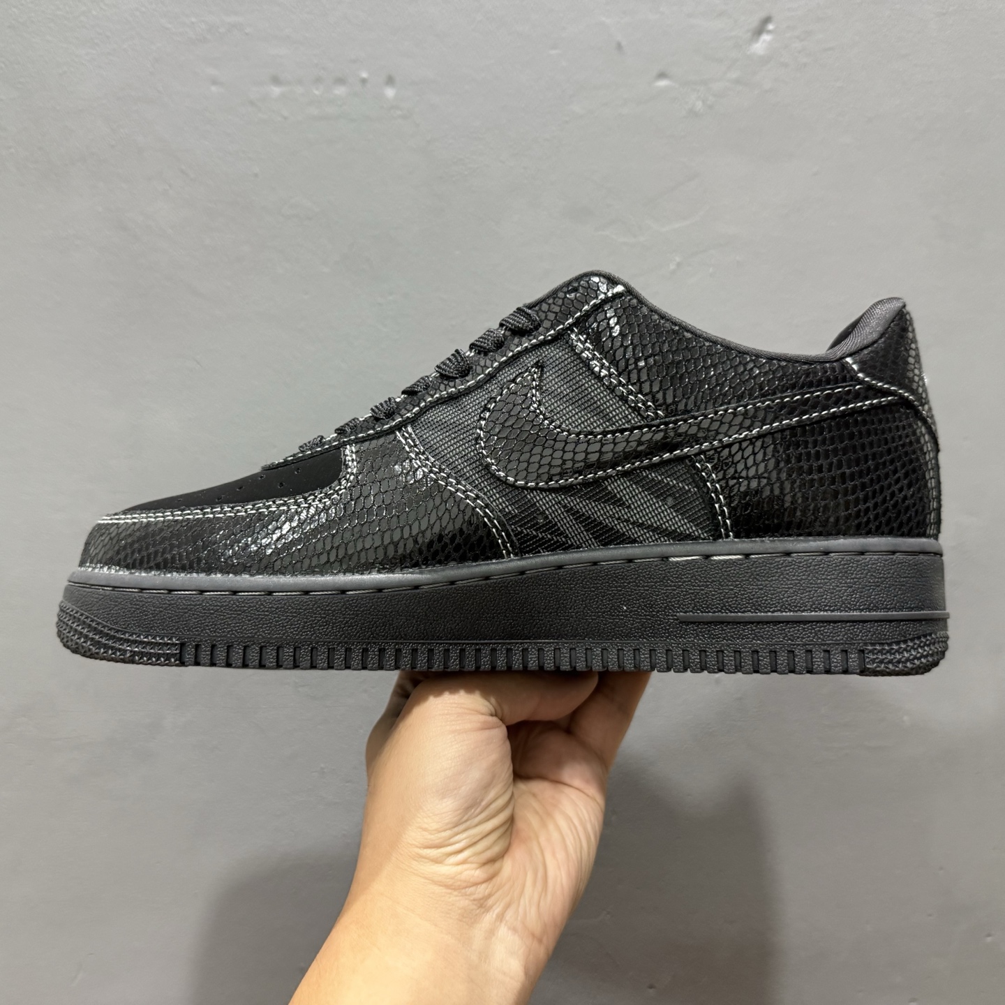 Nike Air Force 1'07 Low 闪电联名 黑蛇鳞 空军一号低帮休闲板鞋 SC9207-529