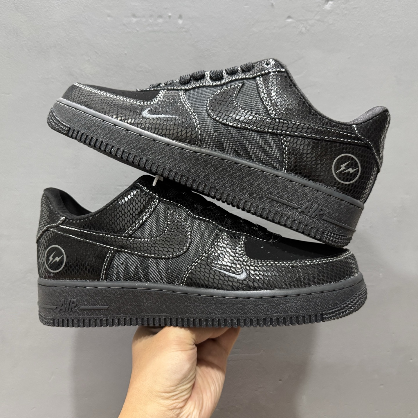 Nike Air Force 1'07 Low 闪电联名 黑蛇鳞 空军一号低帮休闲板鞋 SC9207-529