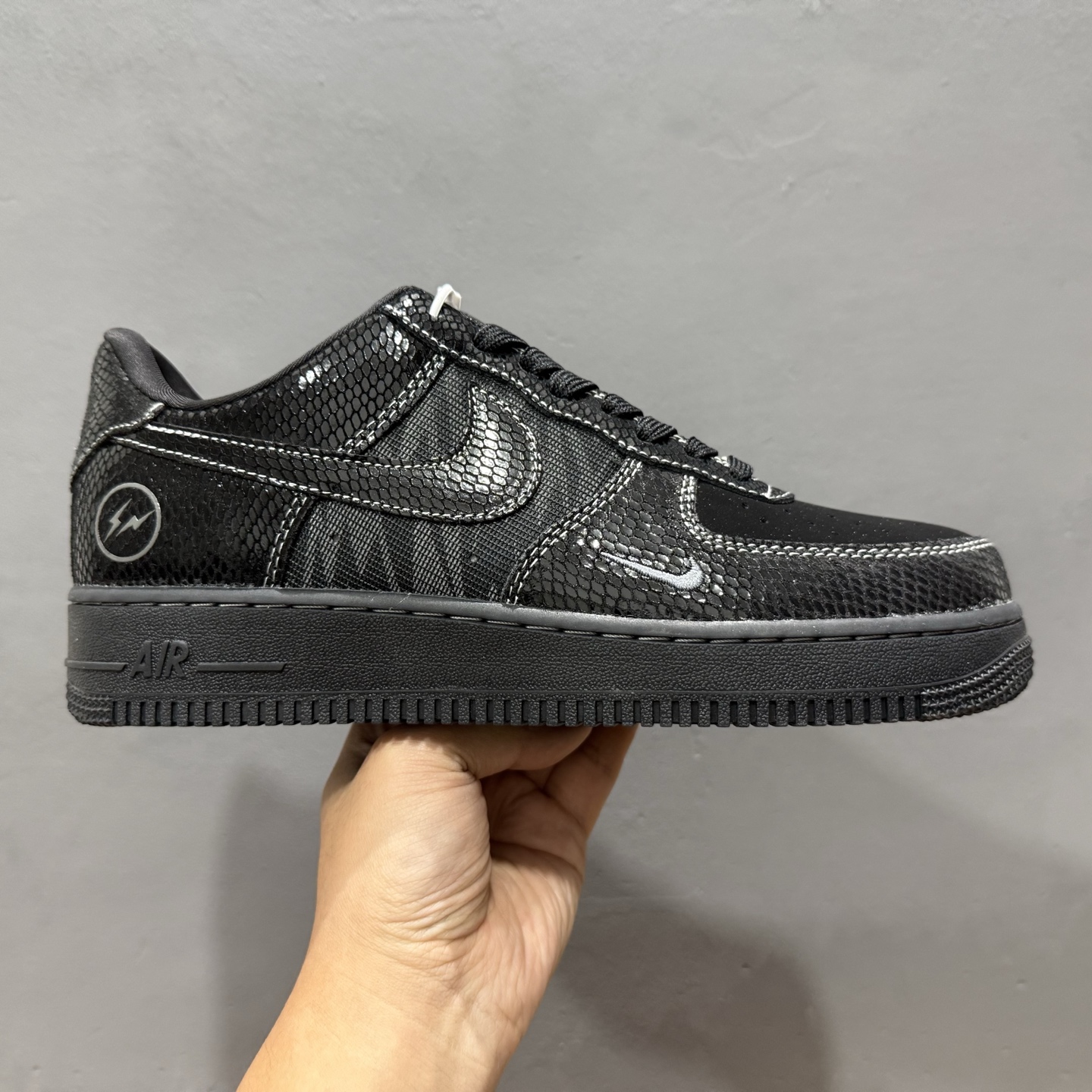 Nike Air Force 1’07 Low 闪电联名 黑蛇鳞 空军一号低帮休闲板鞋 SC9207-529