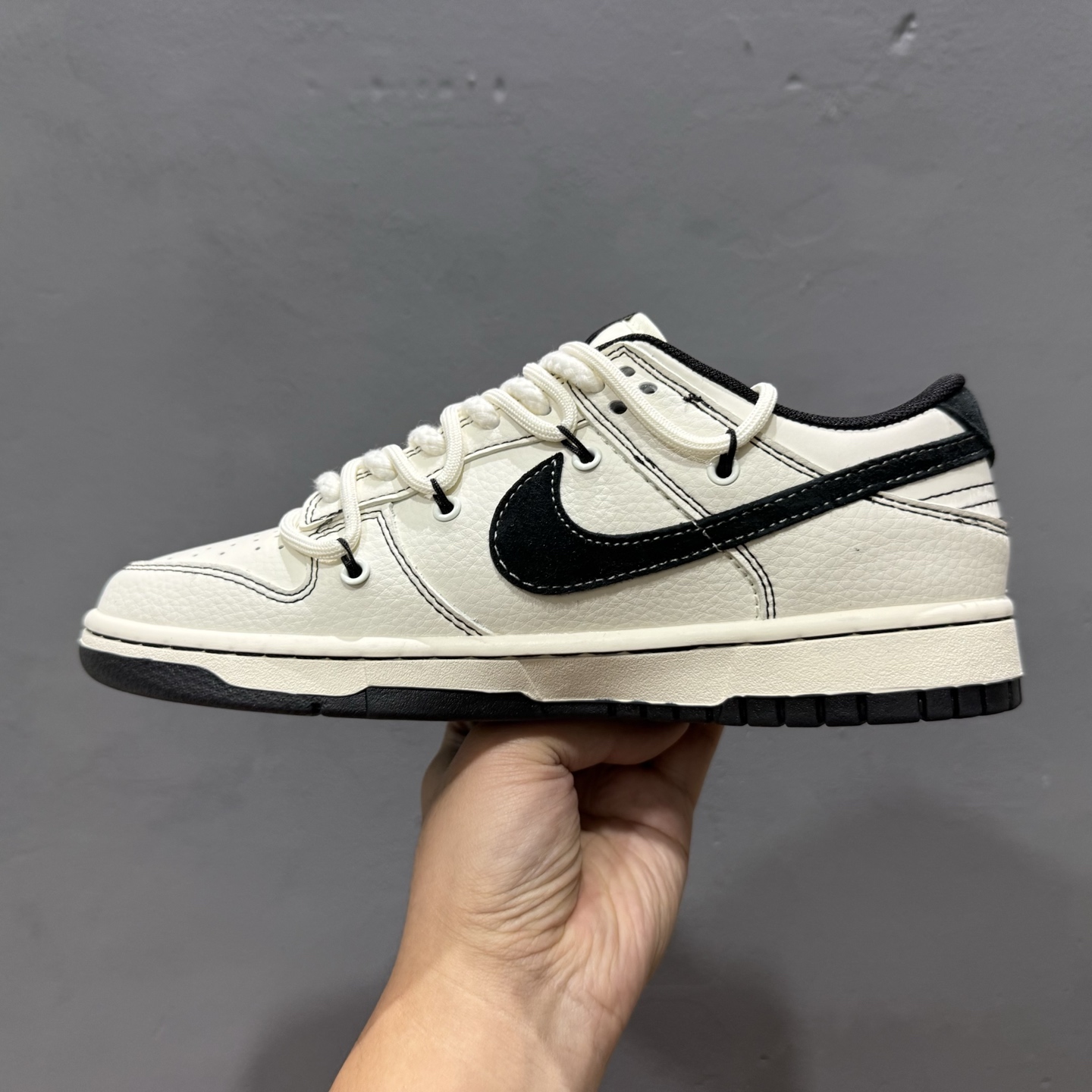 Stussy x Nike Dunk Low 绑带米白黑勾 YX5066-277