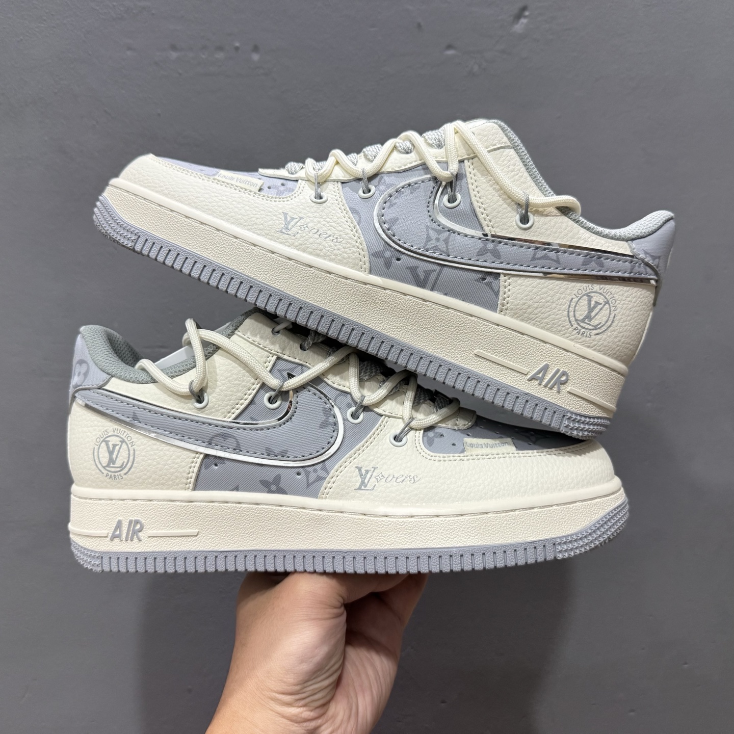 Nike Air Force 1'07 Low LV联名 灰印花抽绳 空军一号低帮休闲板鞋 DM6868-062