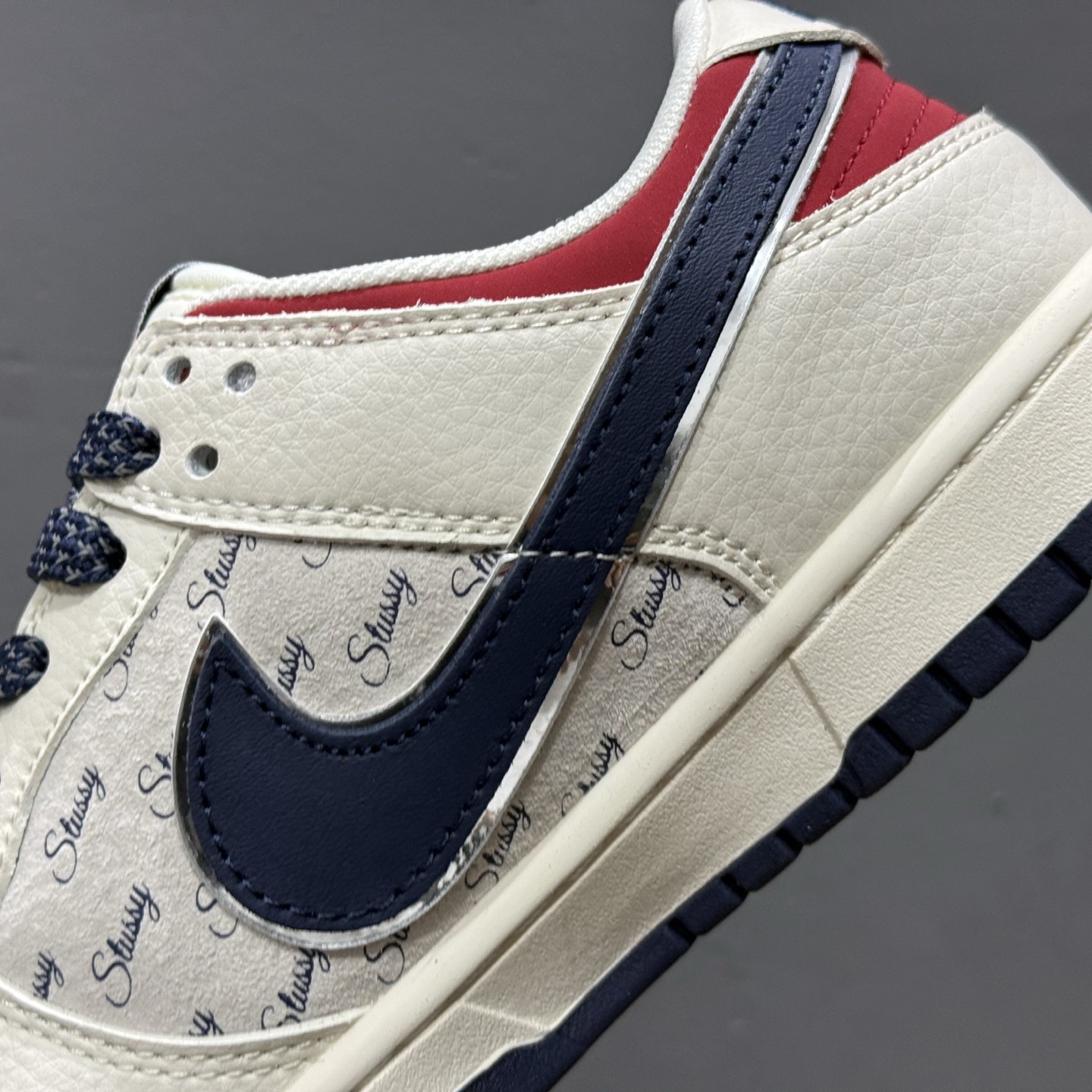 Travis Scott x Fragment Design x Air Jordan 1 Low SP AJ1 FOG联名 拼接酒红 低帮文化休闲板鞋 LD2025-358