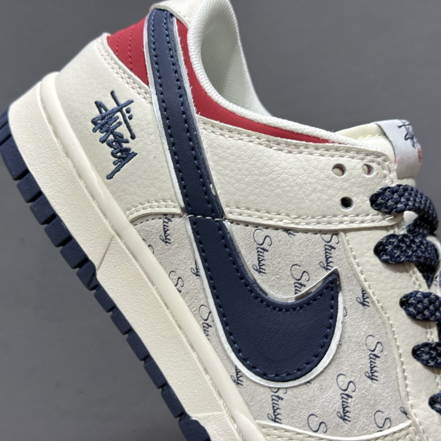 Travis Scott x Fragment Design x Air Jordan 1 Low SP AJ1 FOG联名 拼接酒红 低帮文化休闲板鞋 LD2025-358